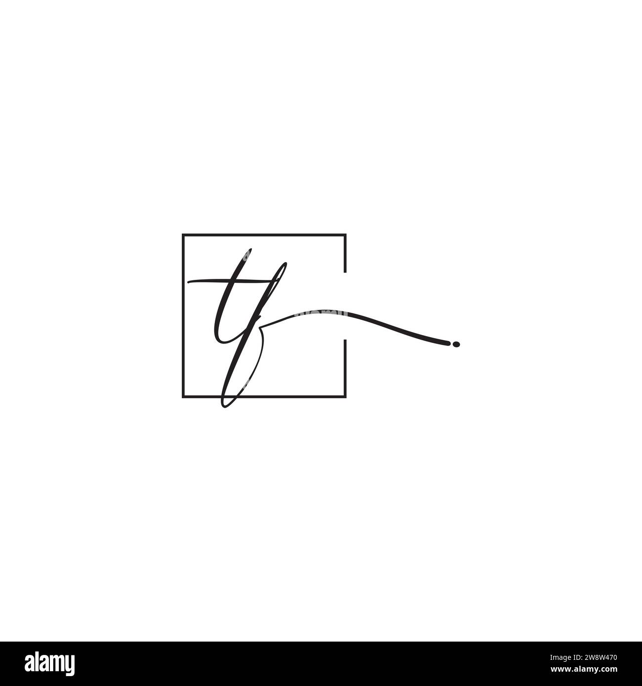 TF siganture logo concept in high quality professional design that will print well across any print media Stock Vector