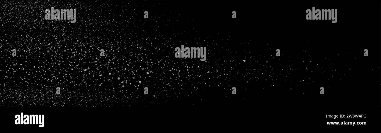 Grey silver small particles abstract background. Vector banner design Stock Vector
