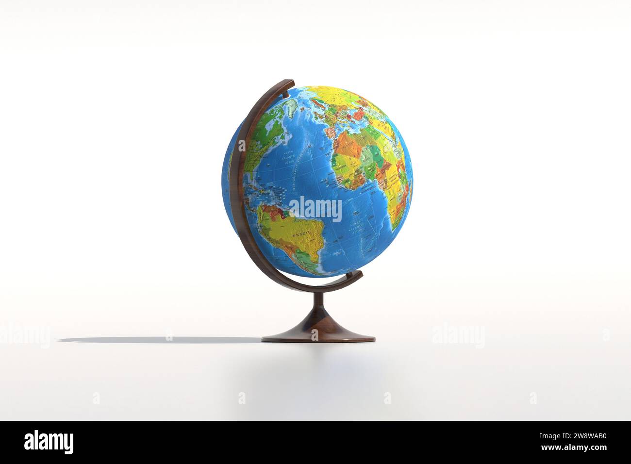 3D render - Globe of planet Earth but on a white background Stock Photo ...