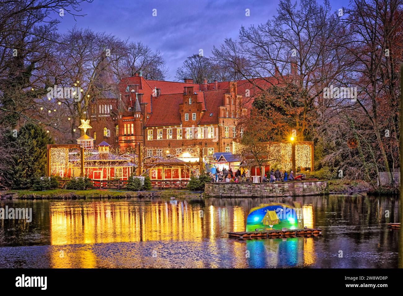 Weihnachtsmarkt am Bergedorfer Schloss, Bergedorf, Hamburg, Deutschland