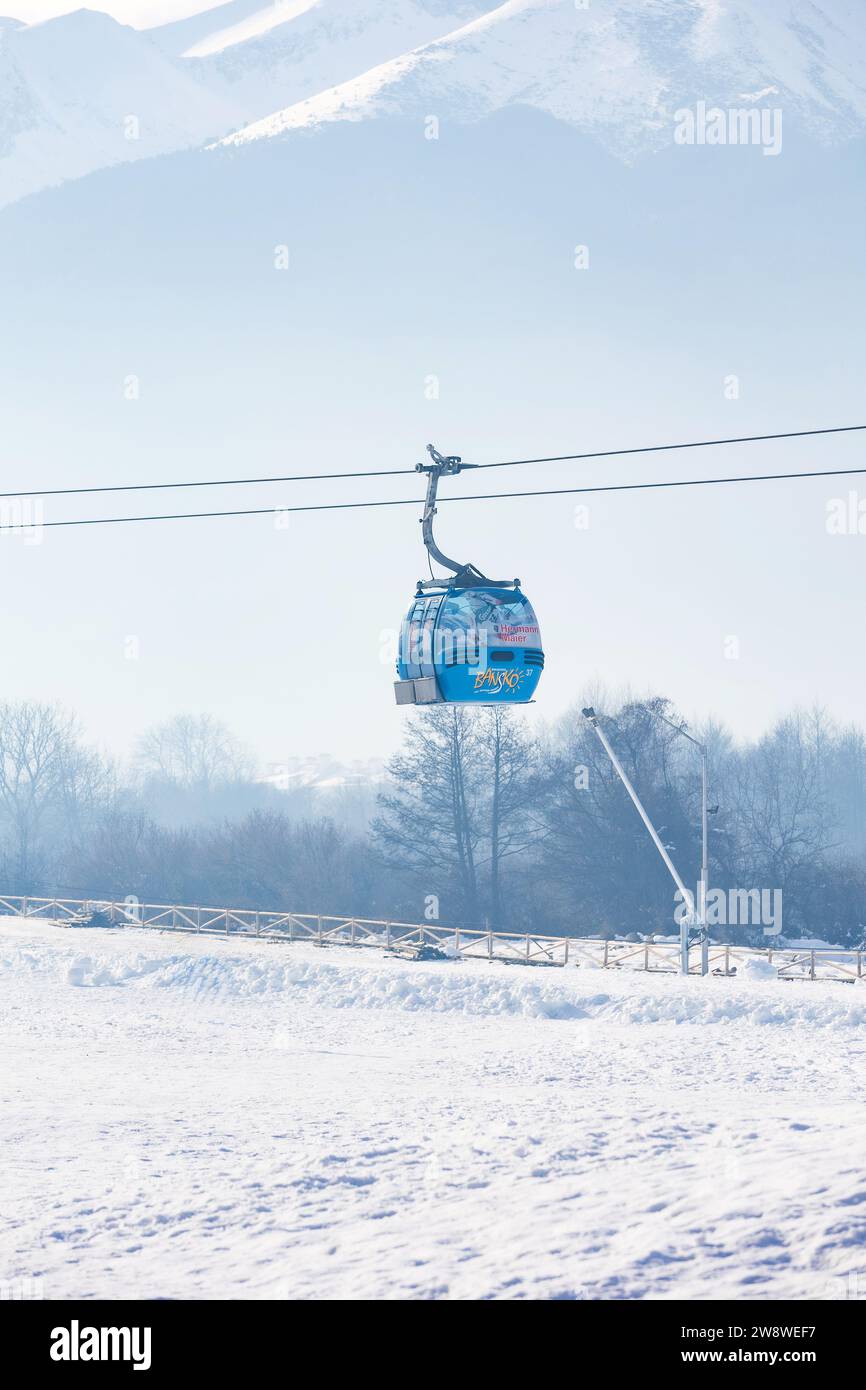 Bansko, Bulgaria December 20, 2023 Bulgarian winter ski resort