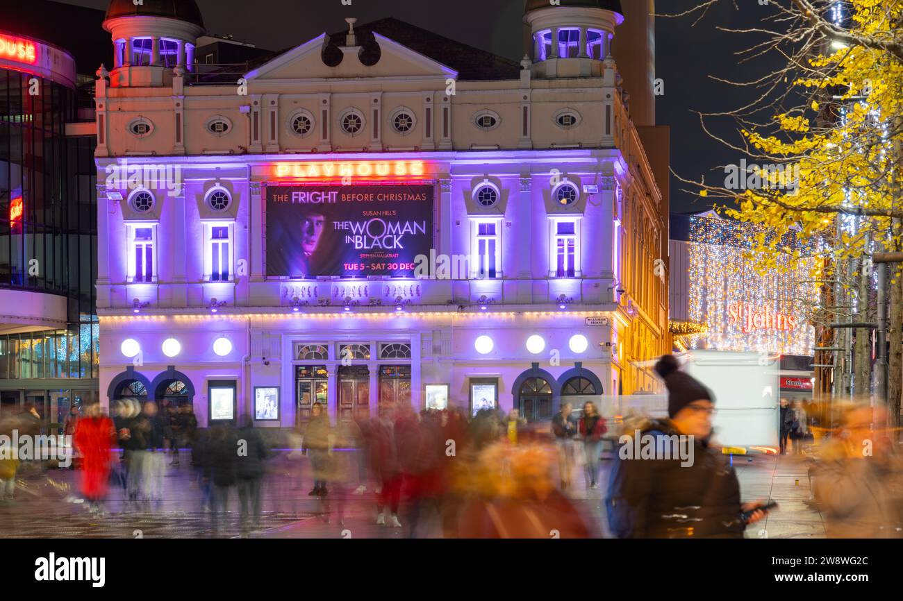 The Playhouse Theatre, Williamson Square, Liverpool, in the Winter of 2023. Stock Photo