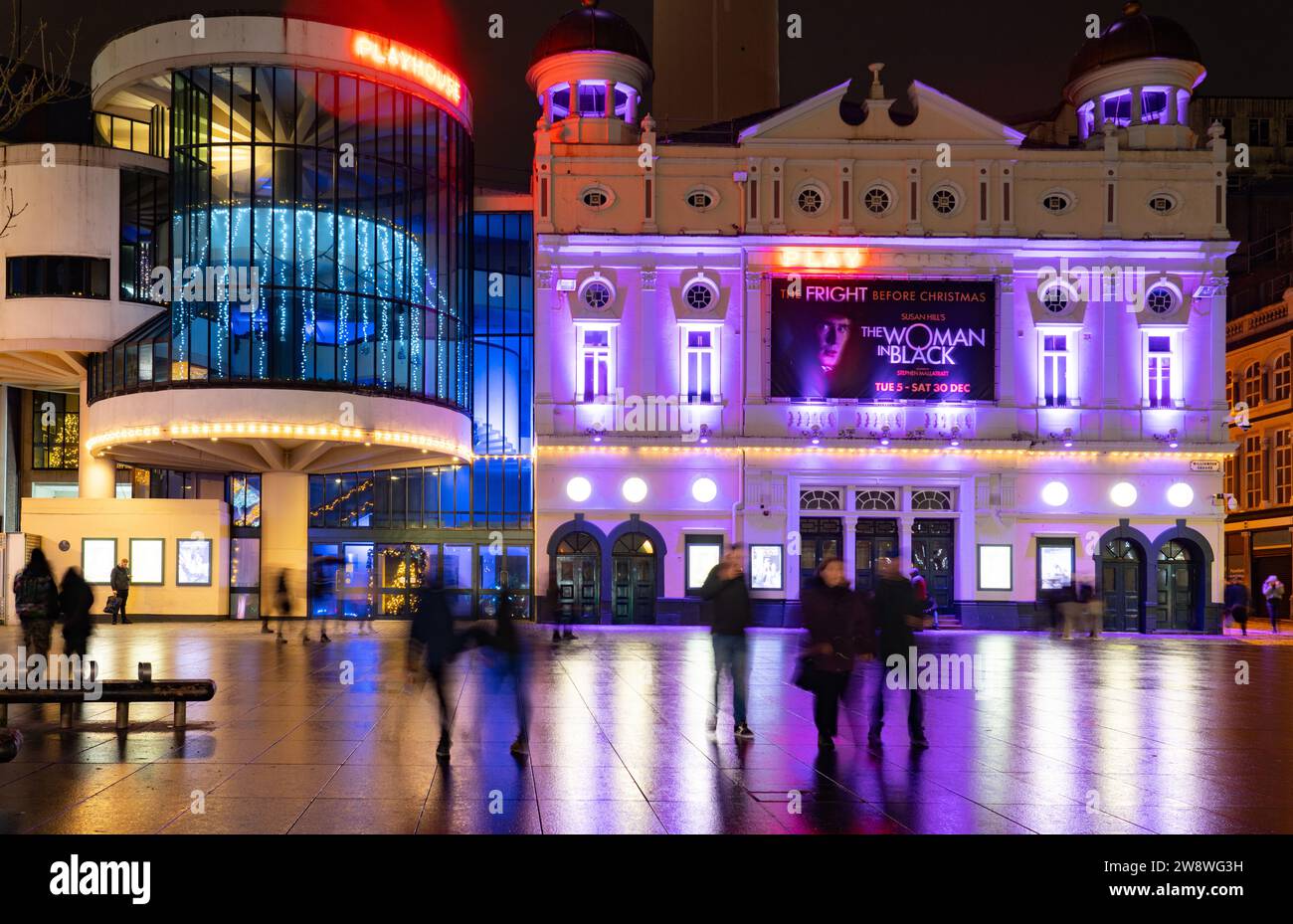 The Playhouse Theatre, Williamson Square, Liverpool, in the winter of 2023. Stock Photo