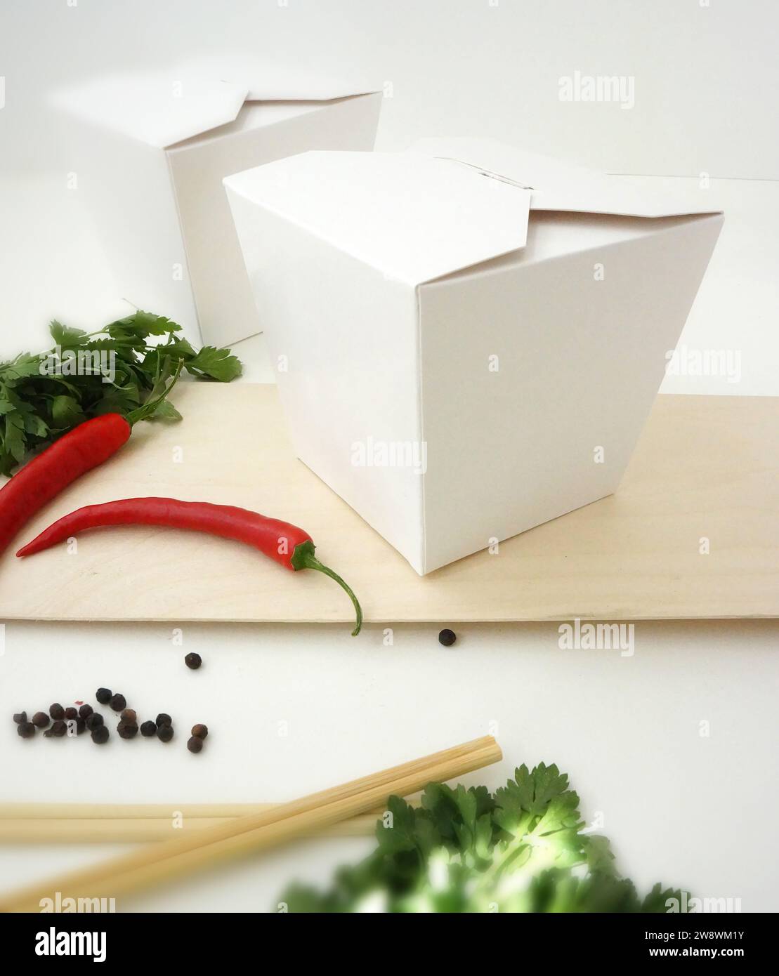 Fast Food Packaging Box Mockup Stock Photo Alamy