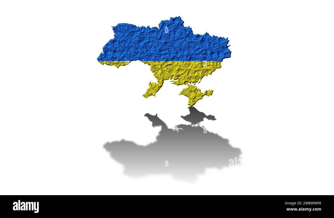 UKRAINE MAP Stock Photo