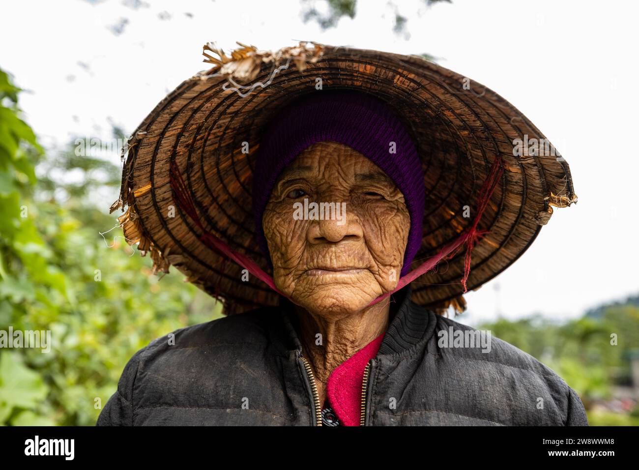 Farmers Wife in a Village of Vietnam Stock Photo