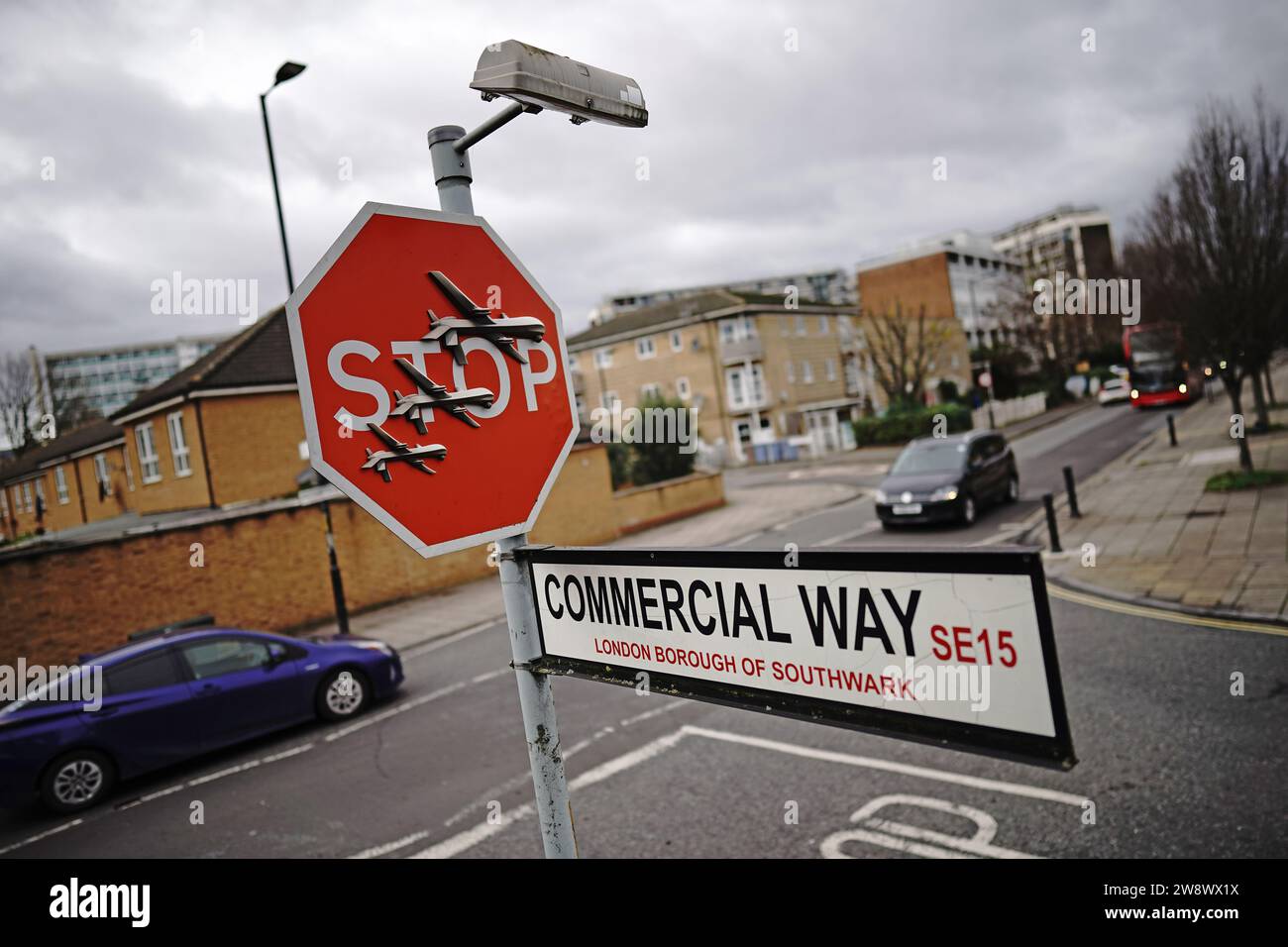 Banksy has unveiled a new piece of art work at the intersection of