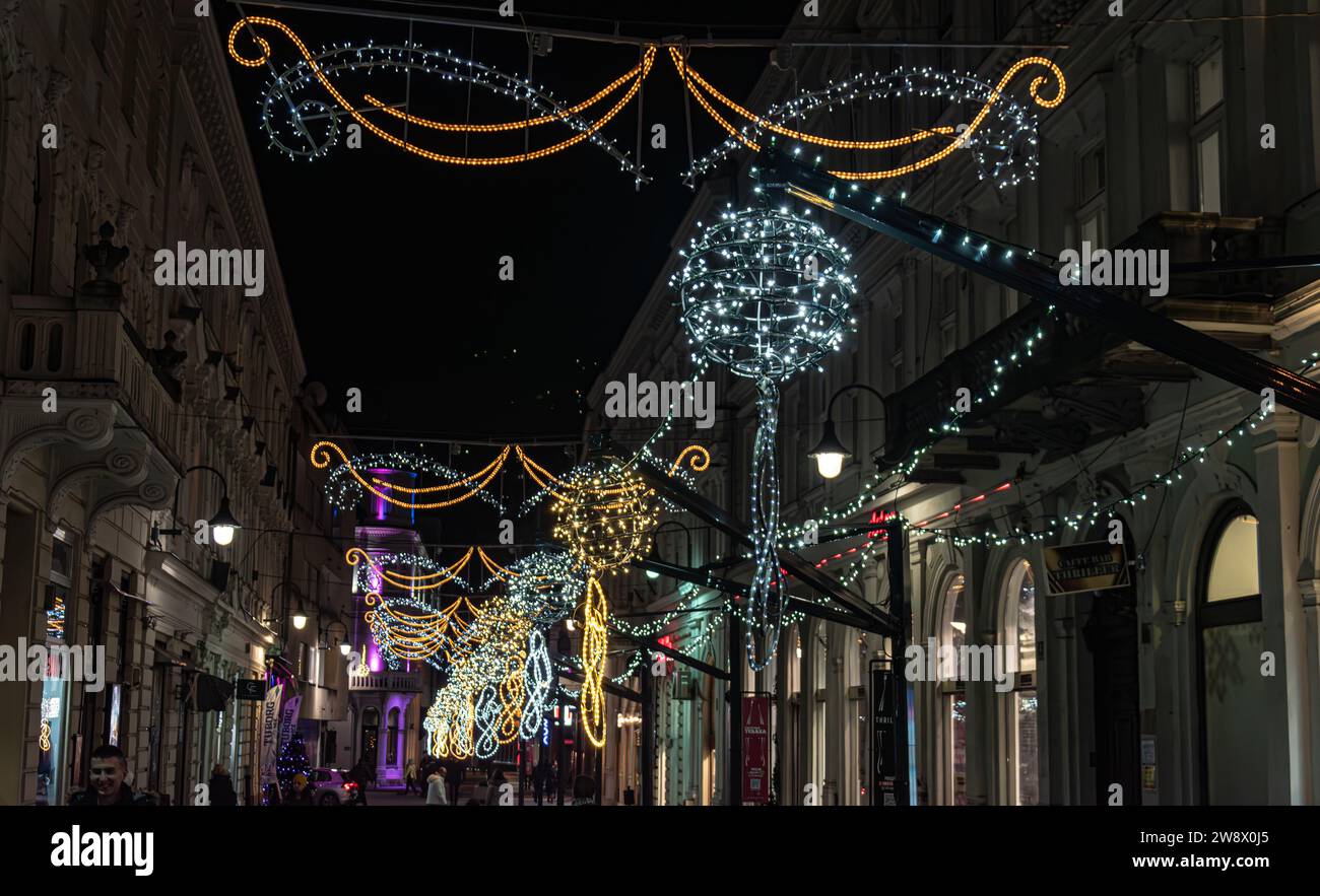Stroll Through Festive Sarajevo: Soaking in the City's Holiday Atmosphere Stock Photo