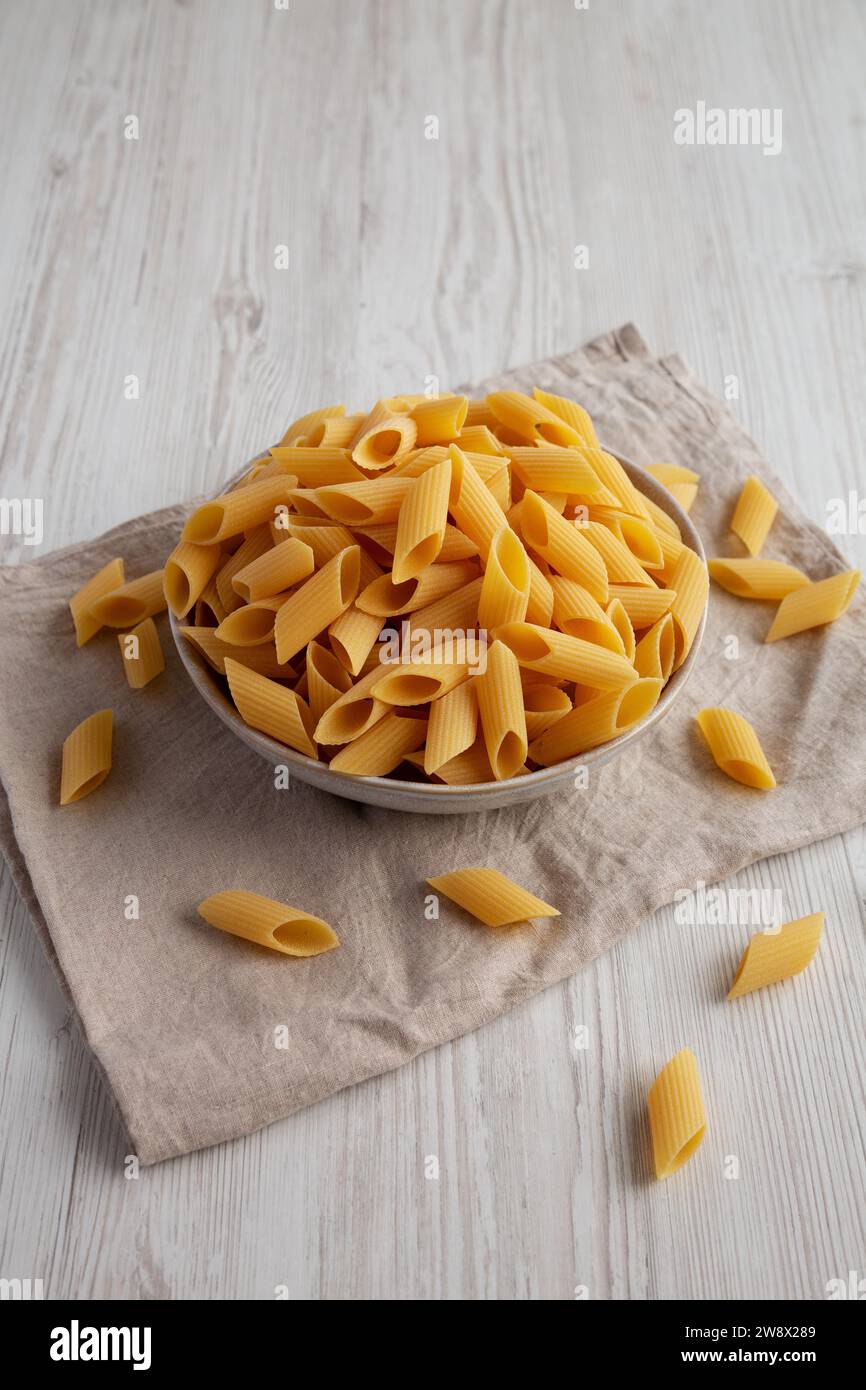 Homemade Raw Dry Mini Penne Pasta Stock Photo 2228355903