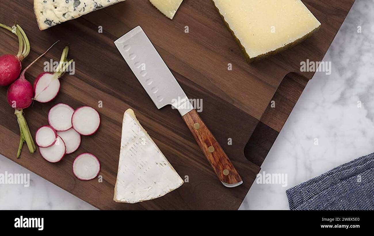 Italian Cheese Food Platter Skillfully arranged sliced cheese blocks