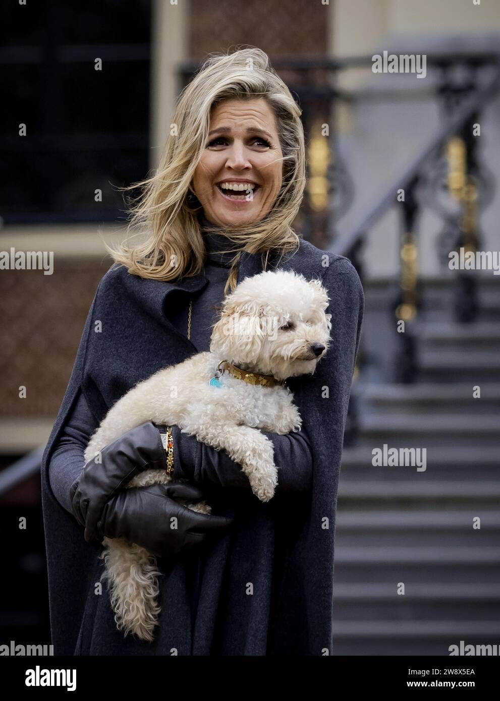 THE HAGUE - Netherlands, 22/12/2023, Queen Maxima and dog Mambo during ...