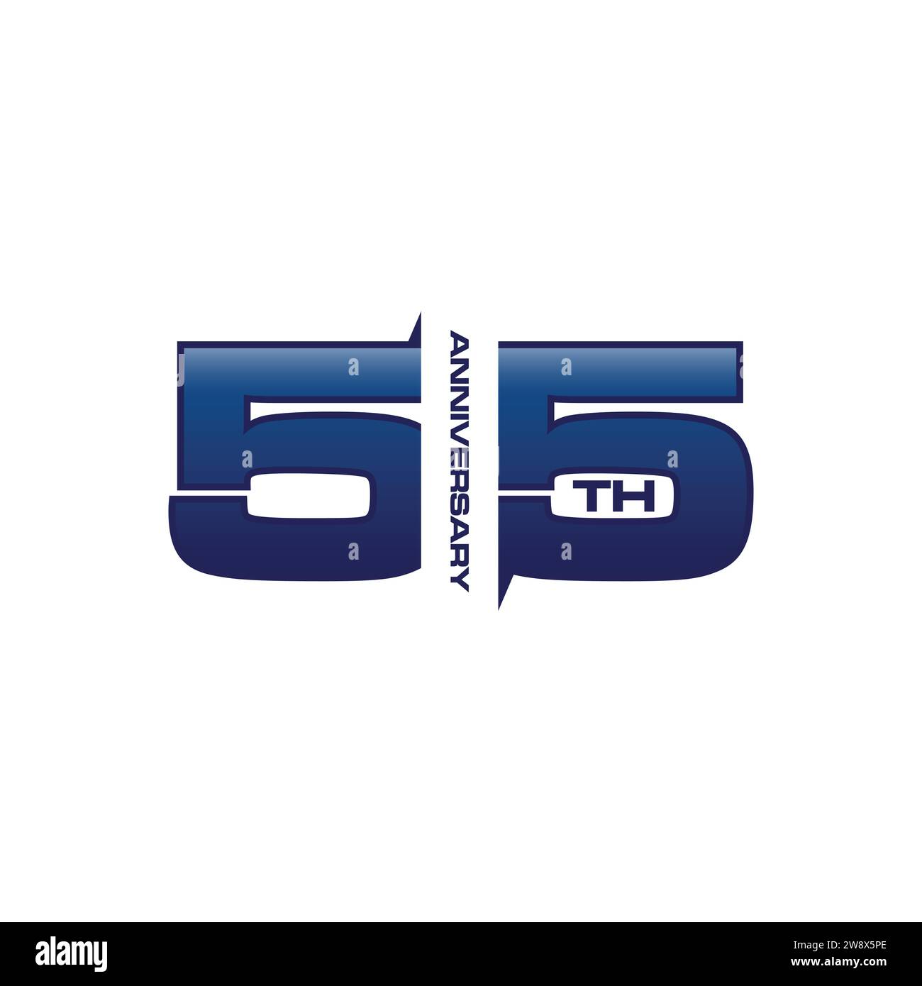 Template logo 55th anniversary years logo.-vector illustration. 55th anniversary logo perfect logo design for anniversary celebration Stock Vector