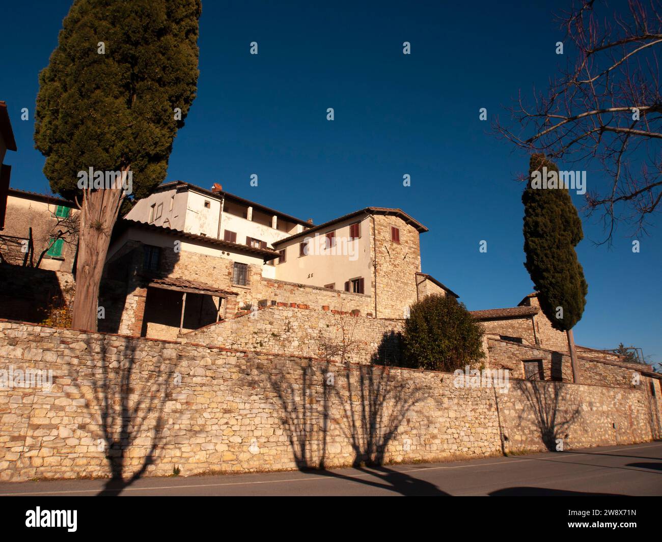 Italy, Tuscany, Siena district, the Chianti zone. The Radda in Chianti village. Stock Photo