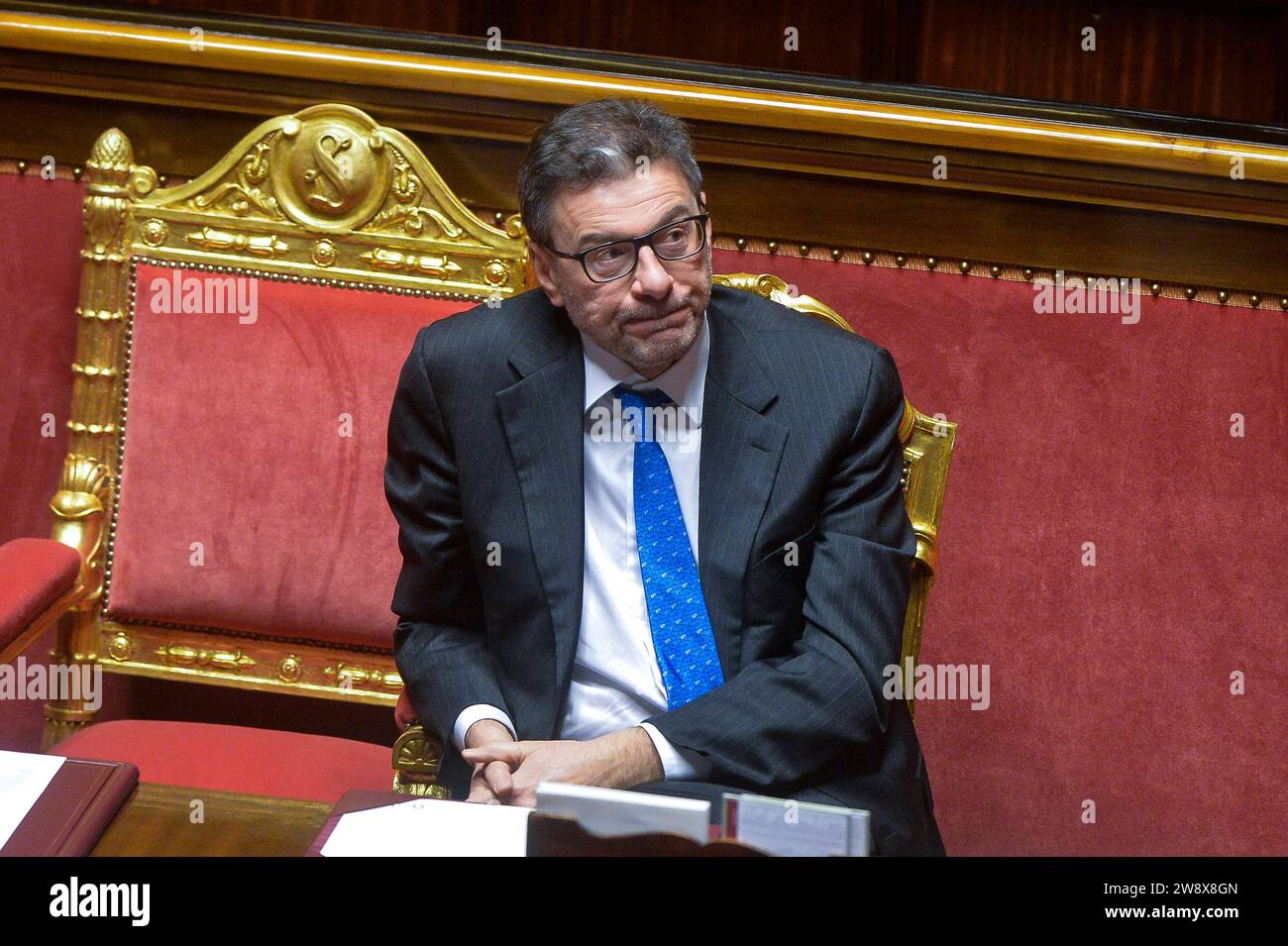 Italy, Rome, December 22, 2023 : Giancarlo Giorgetti, minister of ...
