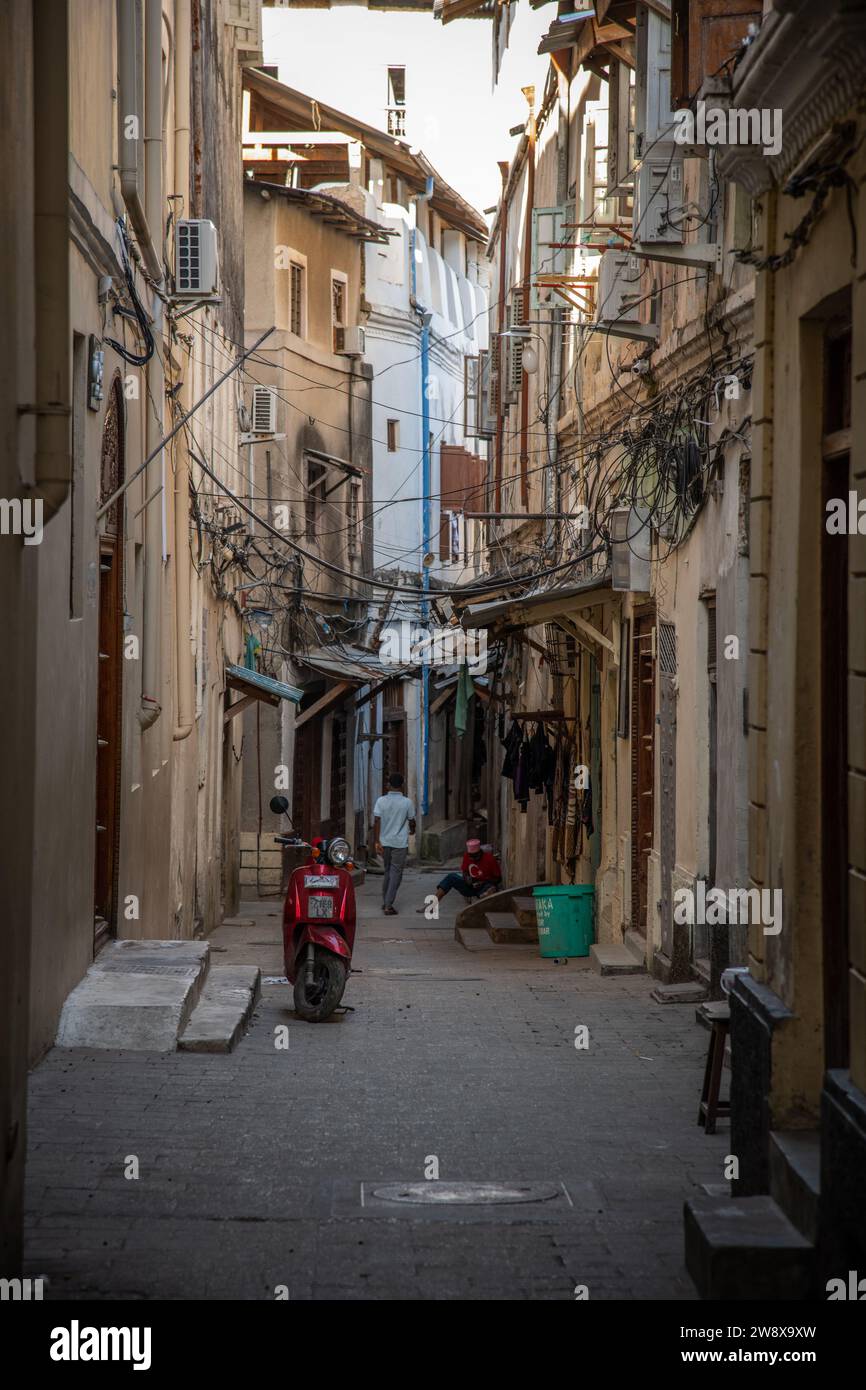 The old alleyways of Stonetown Zanzibar Stock Photo