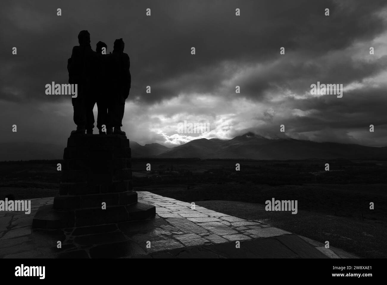 The Commando Memorial at Spean Bridge, near Fort William, Scottish Highlands, Scotland, UK Stock Photo