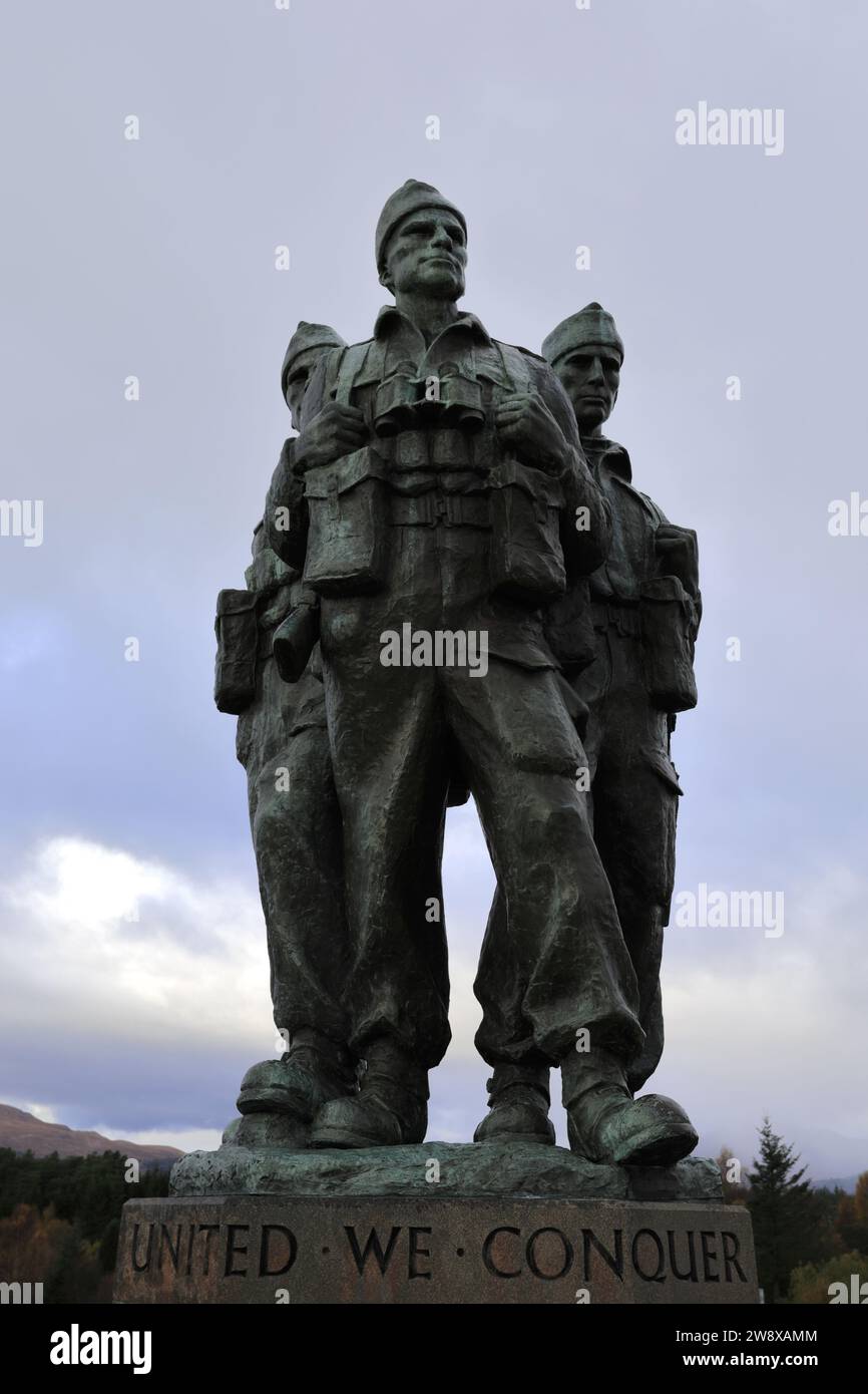 The Commando Memorial at Spean Bridge, near Fort William, Scottish Highlands, Scotland, UK Stock Photo
