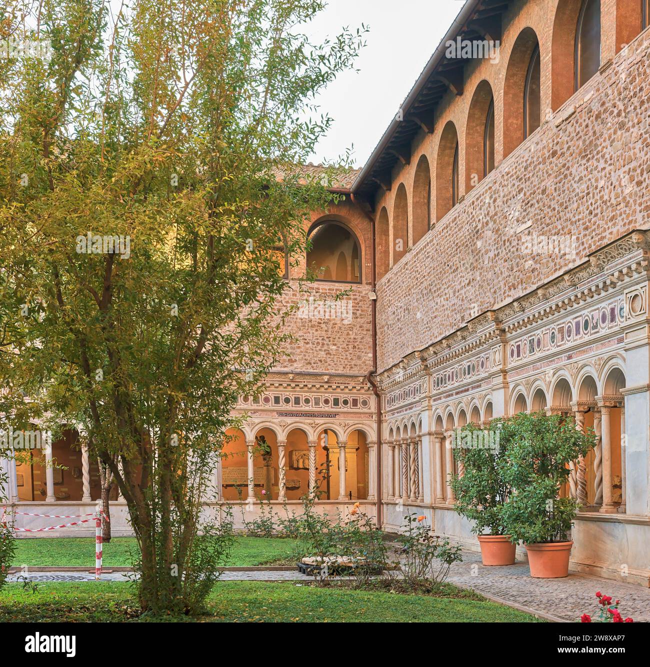 Cloister of the Archbasilica of Saint John Lateran, Rome, Italy, seat ...