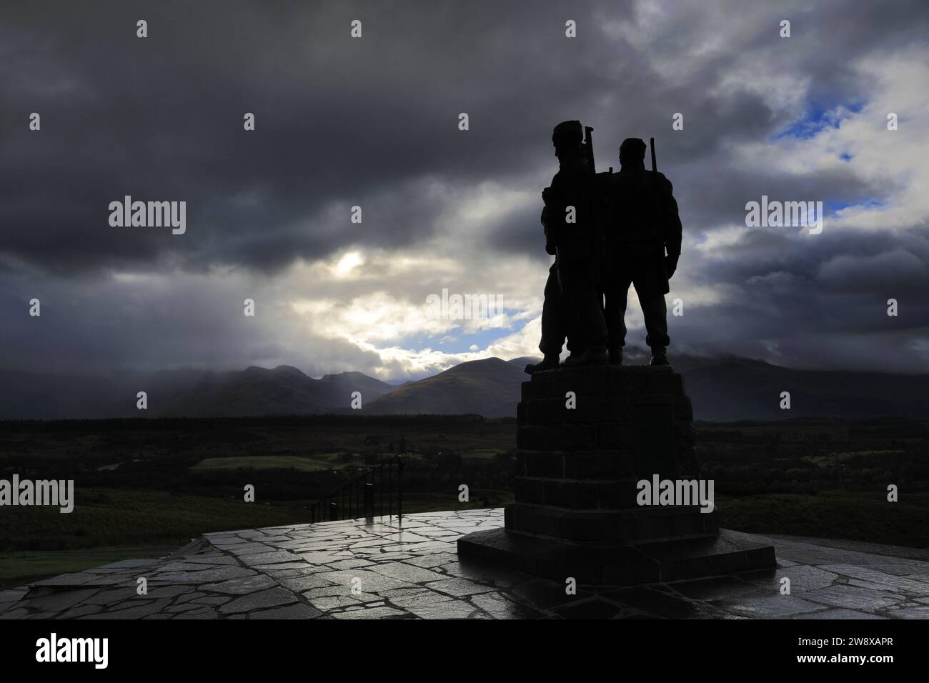 The Commando Memorial at Spean Bridge, near Fort William, Scottish Highlands, Scotland, UK Stock Photo