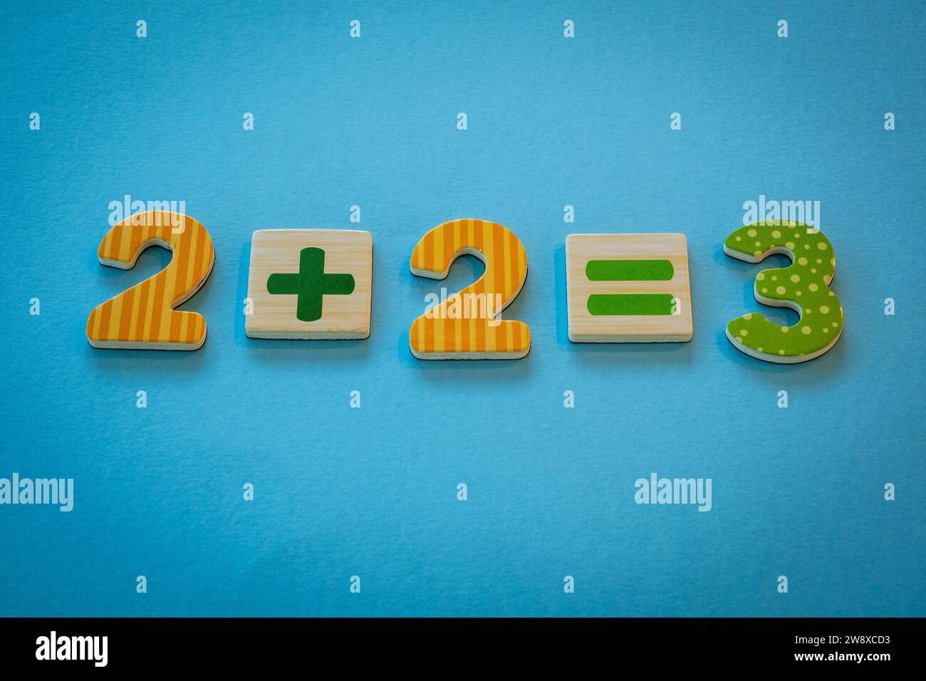Incorrect answer to simple math problem Stock Photo - Alamy