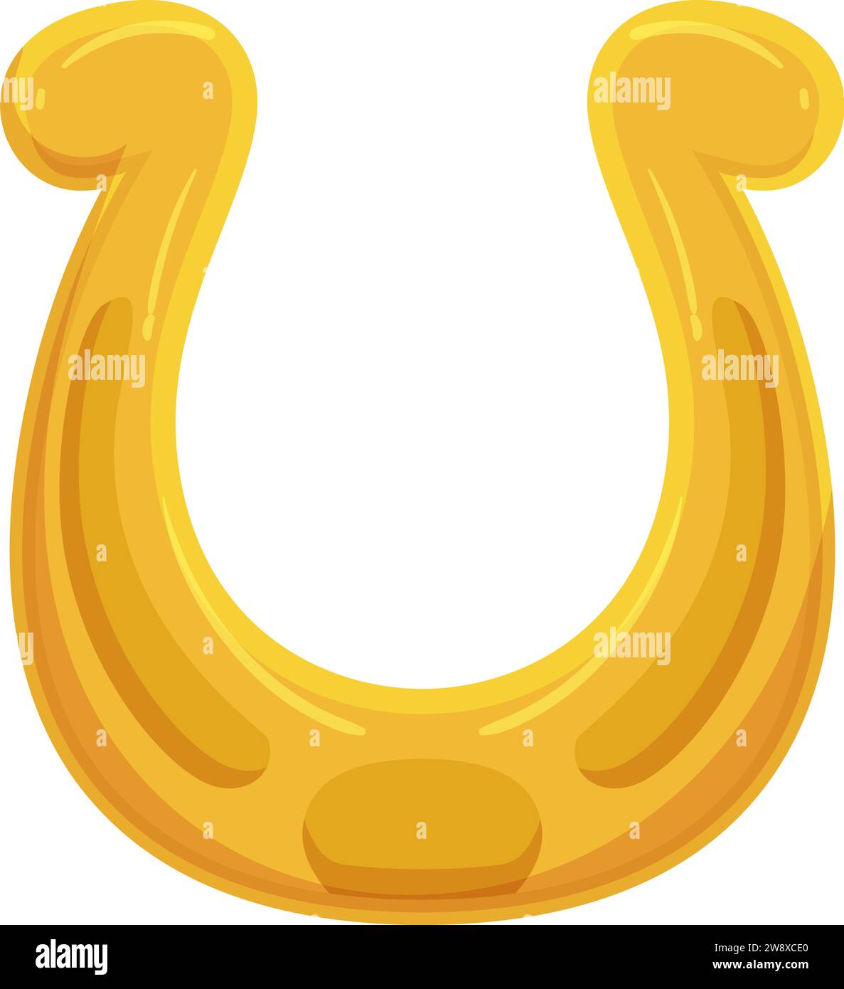 St. Patricks Day golden horseshoe Stock Vector