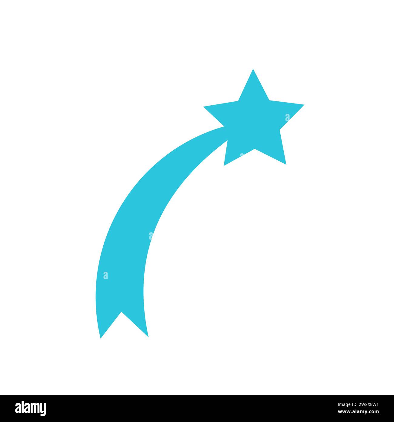 Rising star icon. From blue icon set. Stock Vector