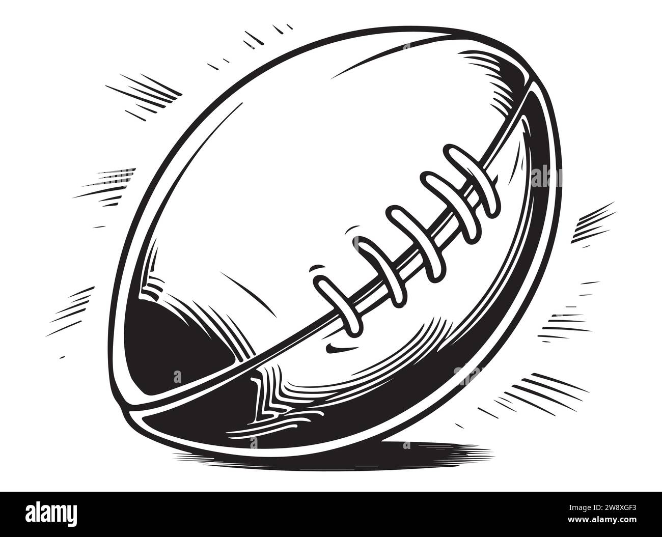 Retro Rugby Ball Vector Stock Illustration Stock Vector