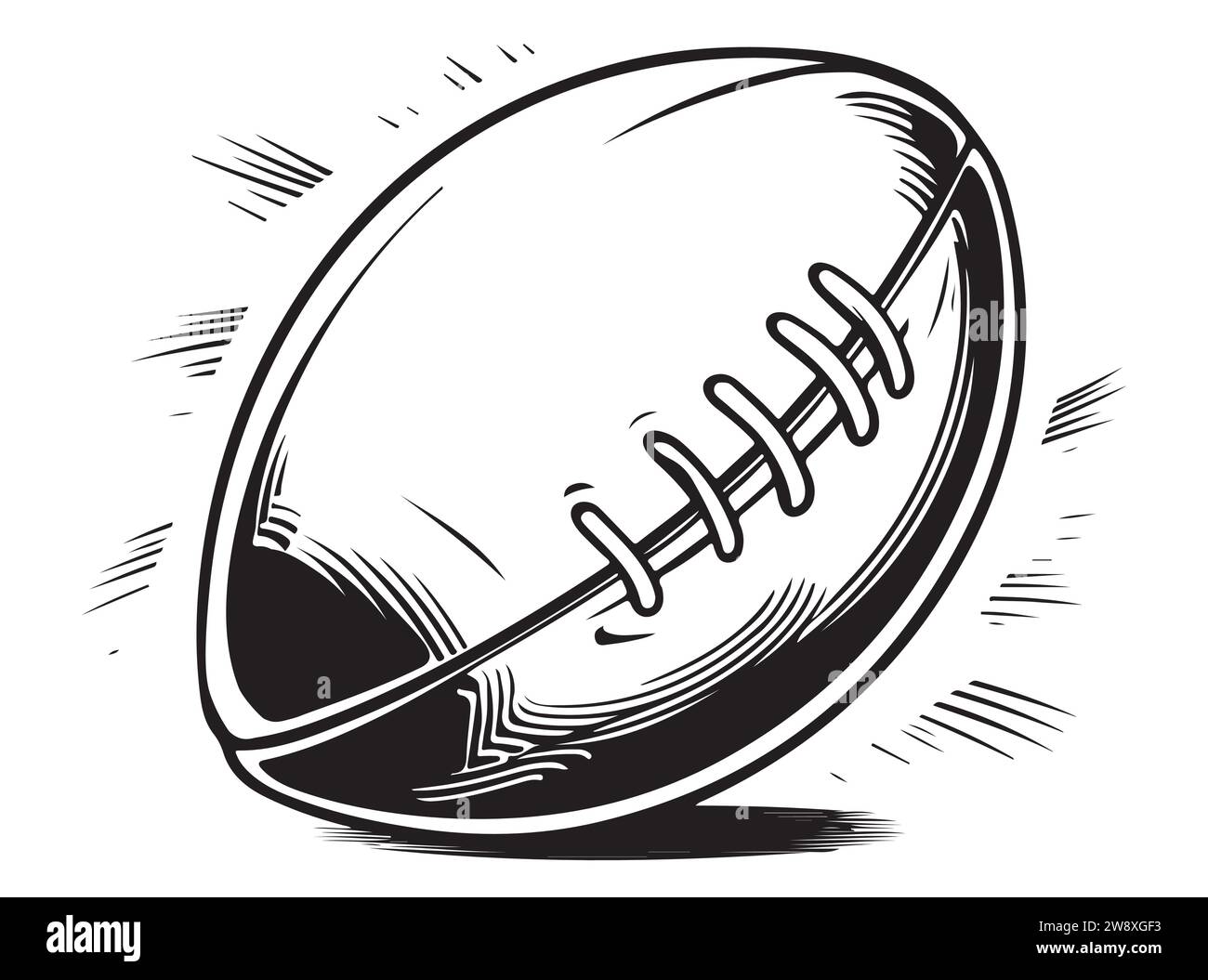 Retro Rugby Ball Vector Stock Illustration Stock Vector Image & Art Alamy