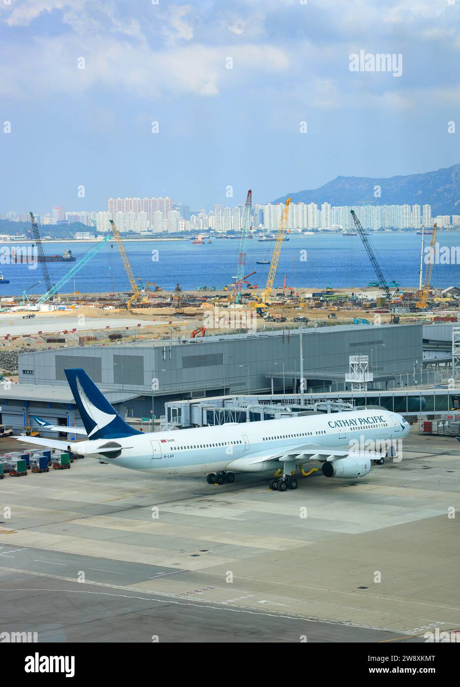 Cathay Pacific Airlines fleet Airbus A330-300 operated at Hong Kong International Airport. Stock Photo