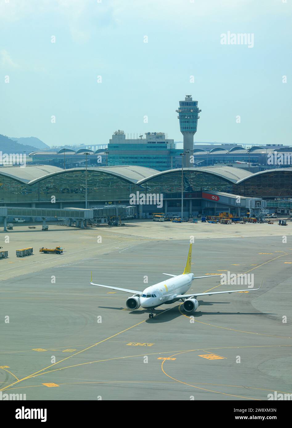 Royal Brunei Airlines fleet Airbus A320-200 operated at Hong Kong International Airport. Stock Photo