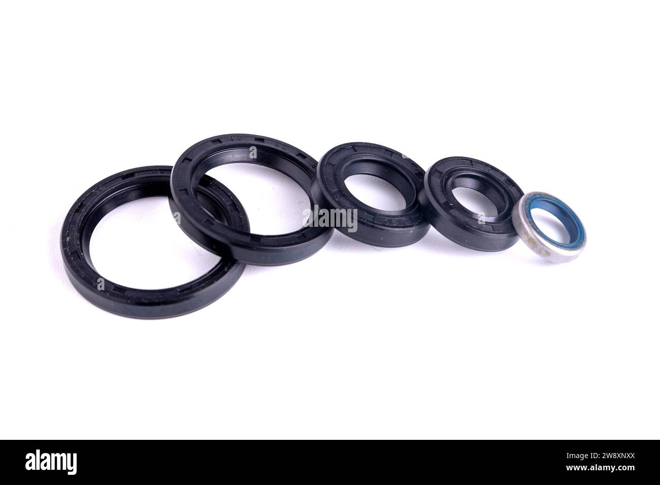 Rubber seals of bearings on a white background Stock Photo Alamy