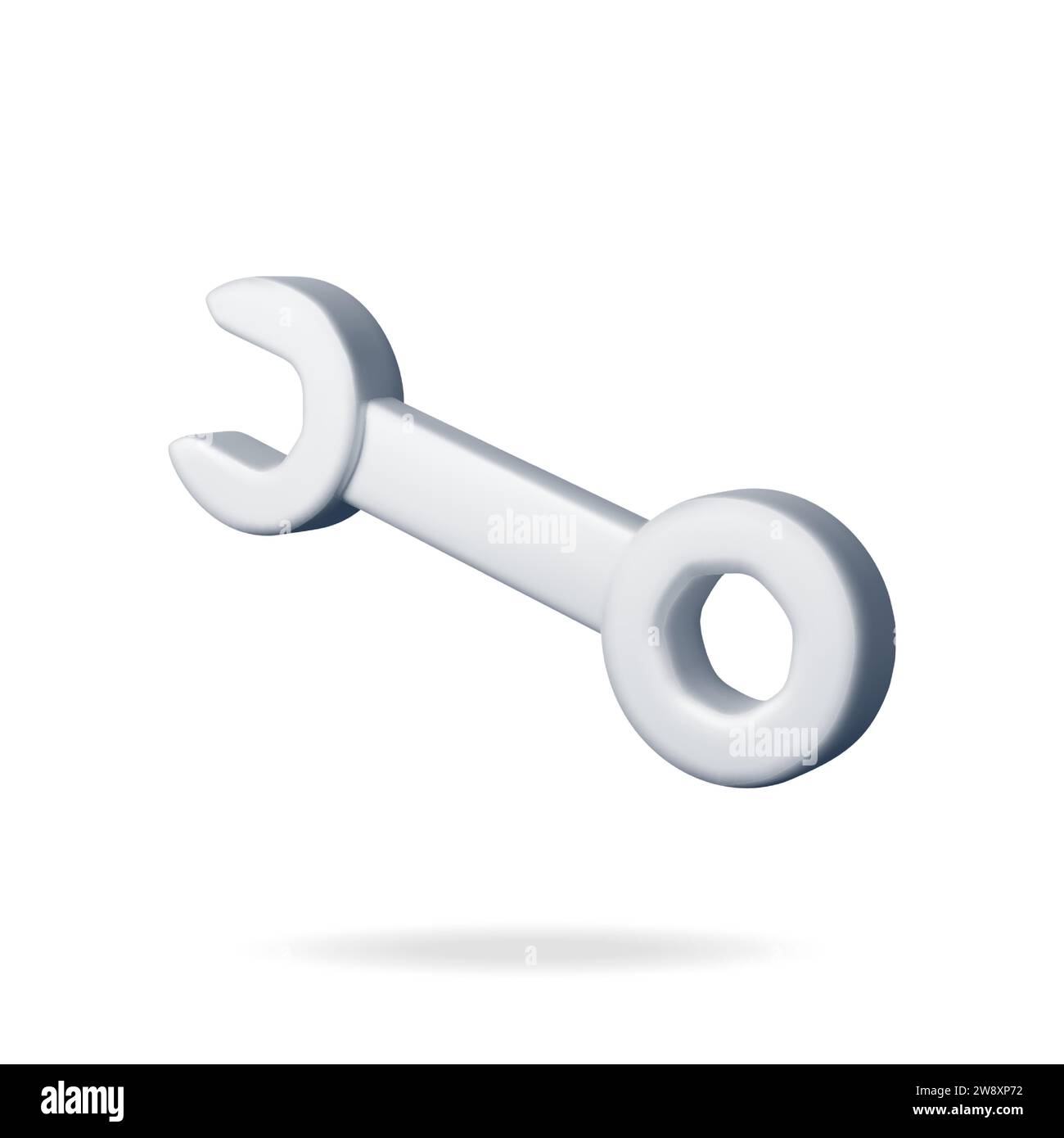 3d Wrench Tool Isolated on White Stock Vector