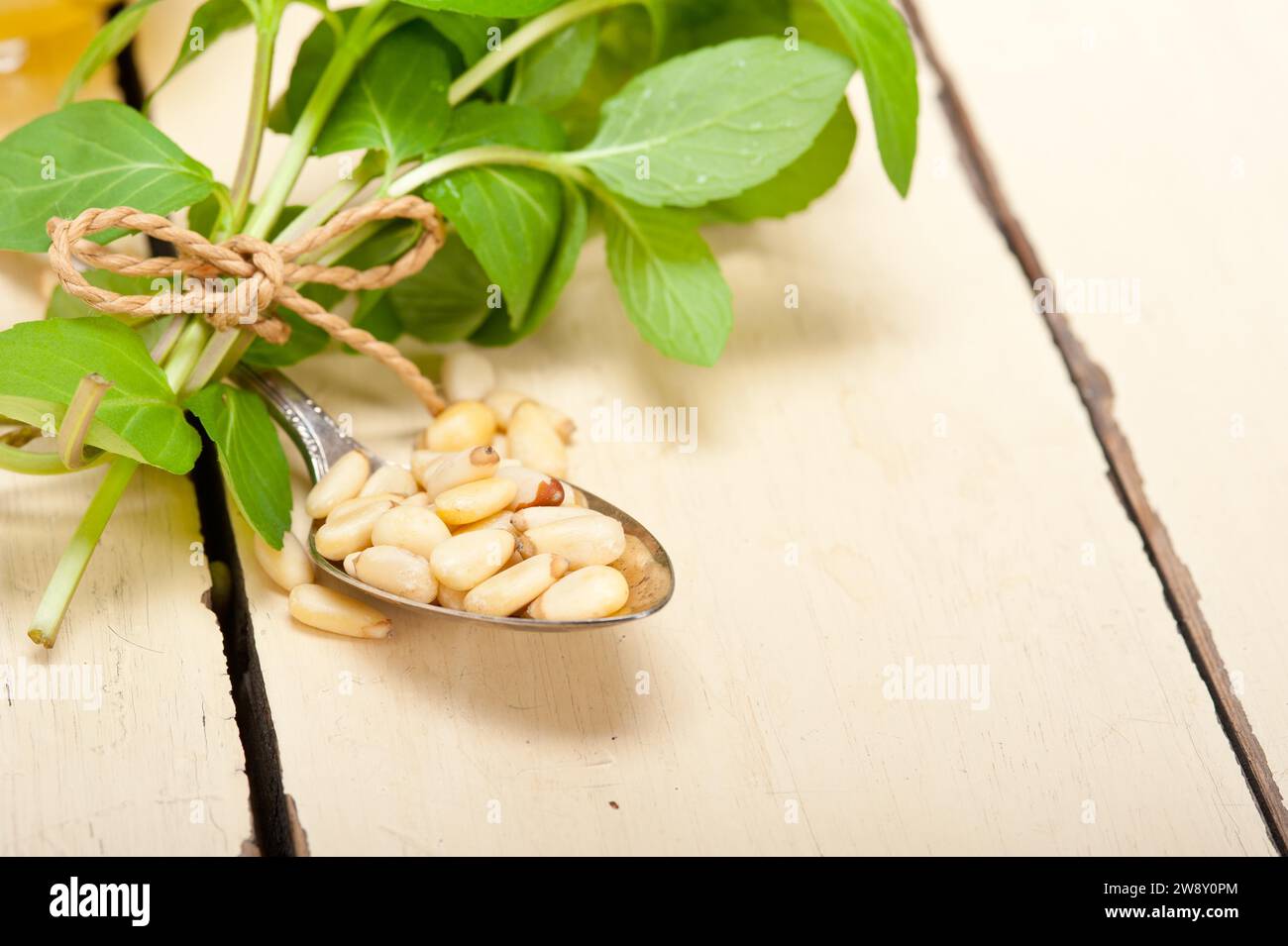 Arab traditional style mint and pine nuts tea called at tay, food ...