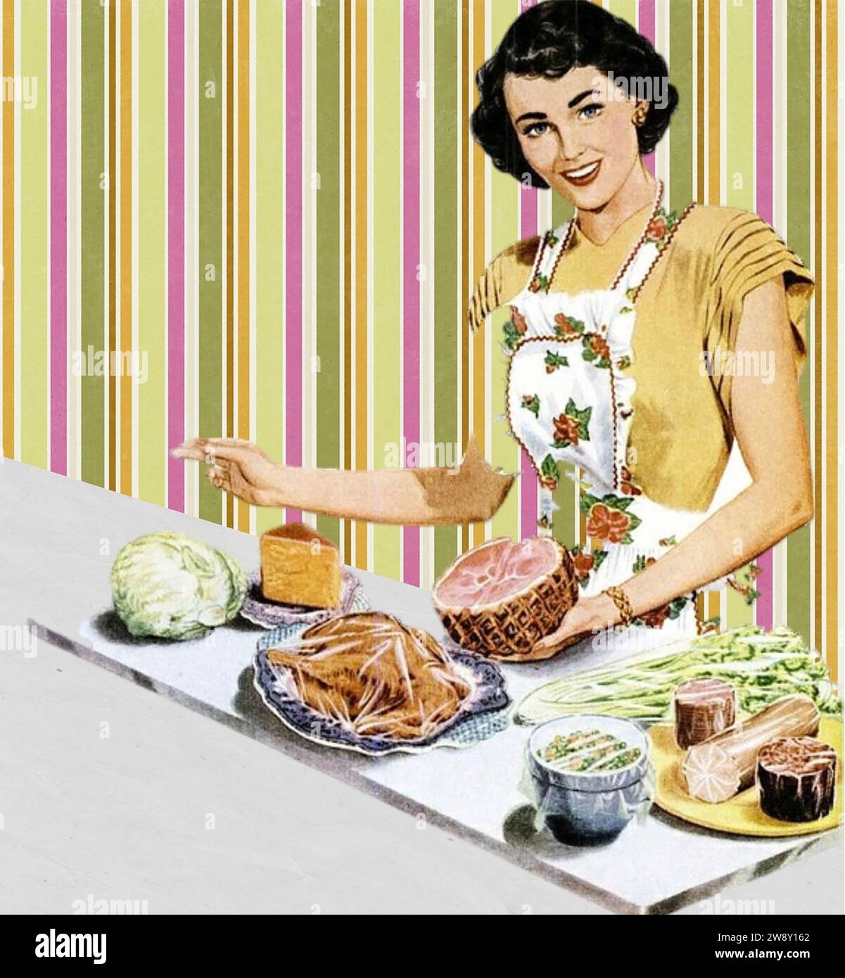 AMERICAN HOUSEWIFE about 1960 Stock Photo