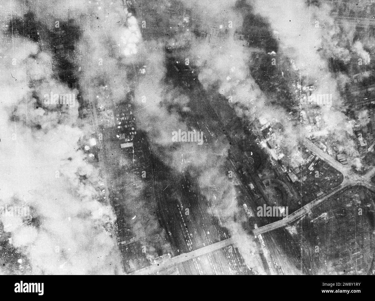 DRESDEN  1945 after the 13-15 February bombing by the RAF and USAAF. Stock Photo