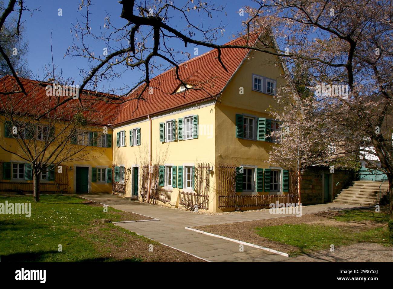 Carl Maria von Weber Museum, Hosterwitz, Dresdner Str. 44. Carl Maria von Weber (1786-1826) lived in the former winegrower's house after 1818 (Carl Stock Photo
