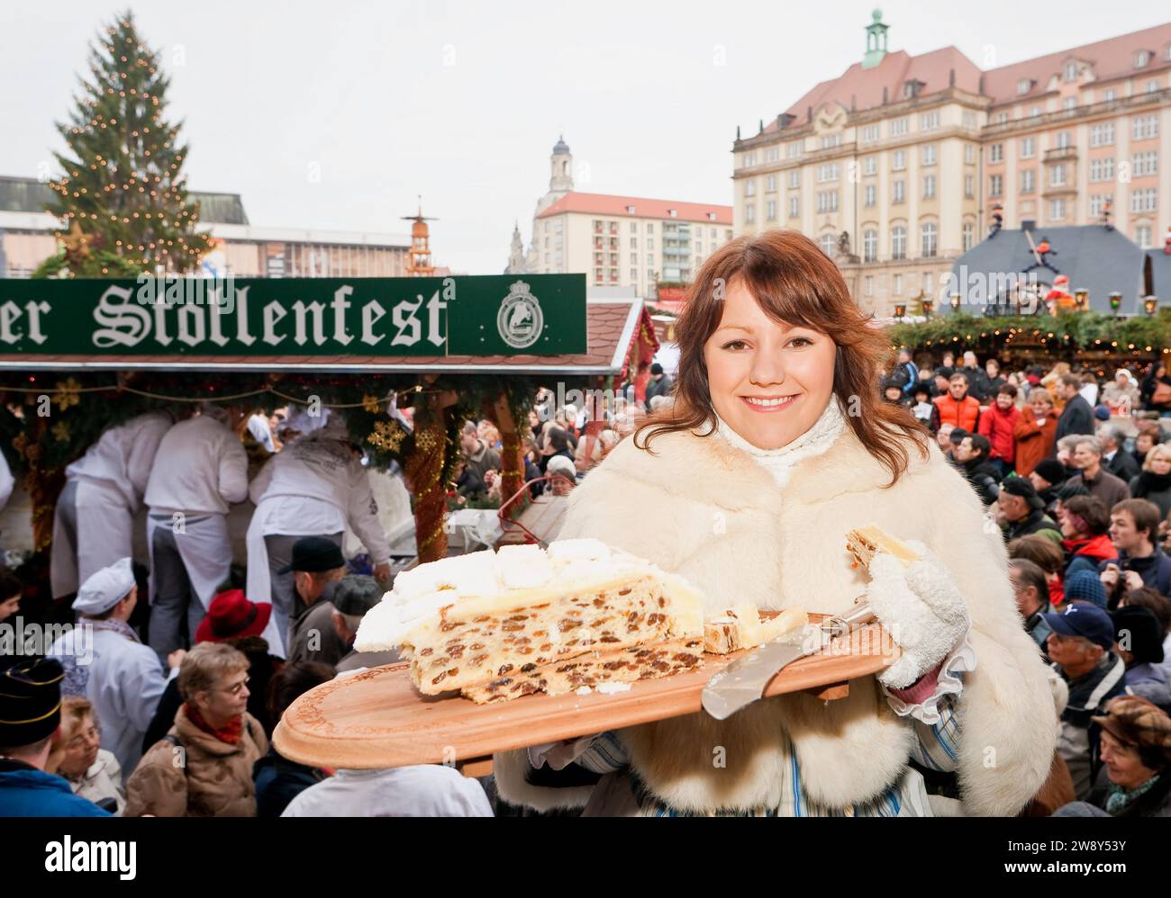 Stollen girls at the Stollen Festival Stock Photo