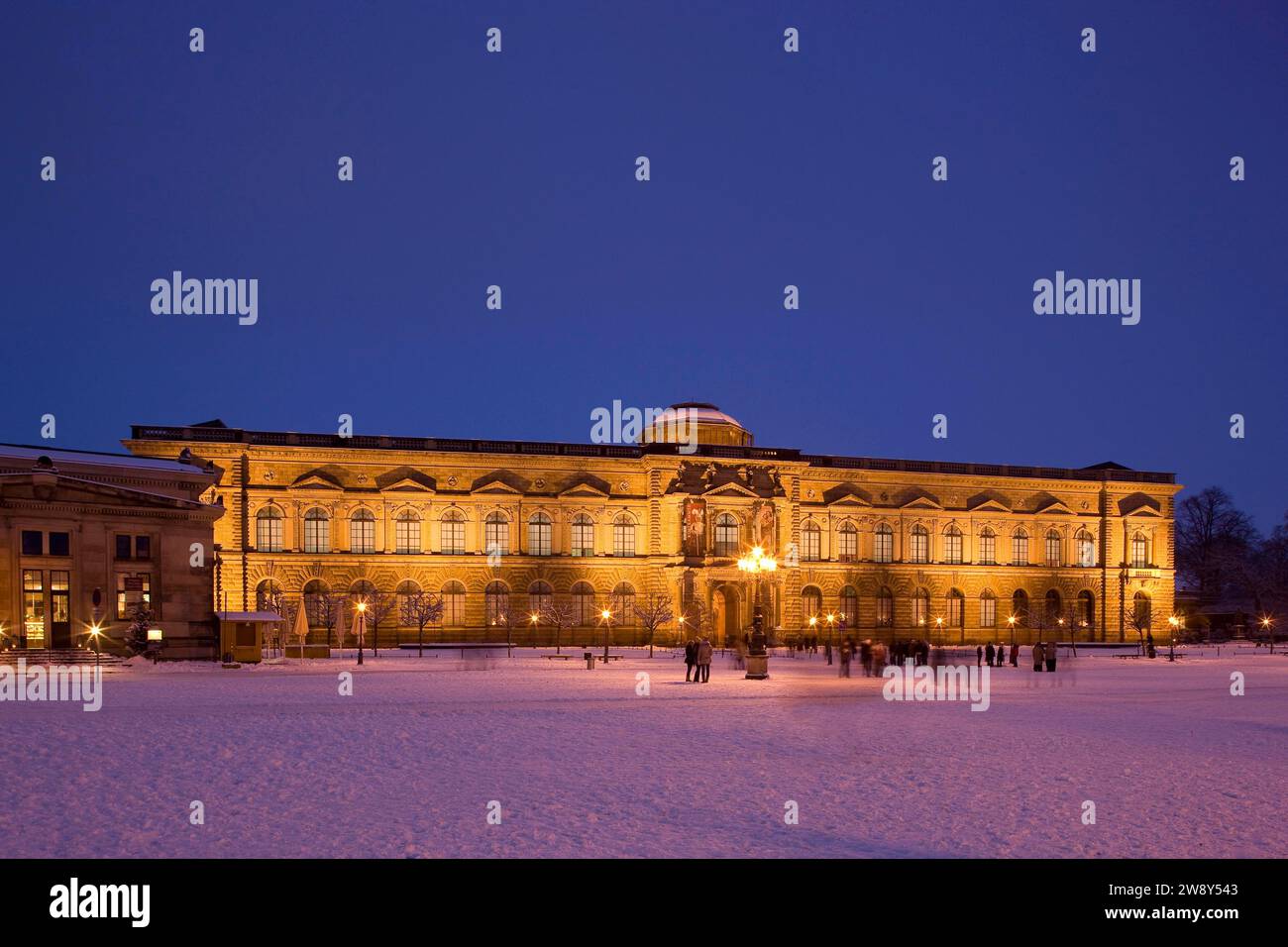 Dresden Zwinger, Semper Building. The still unfinished baroque Zwinger