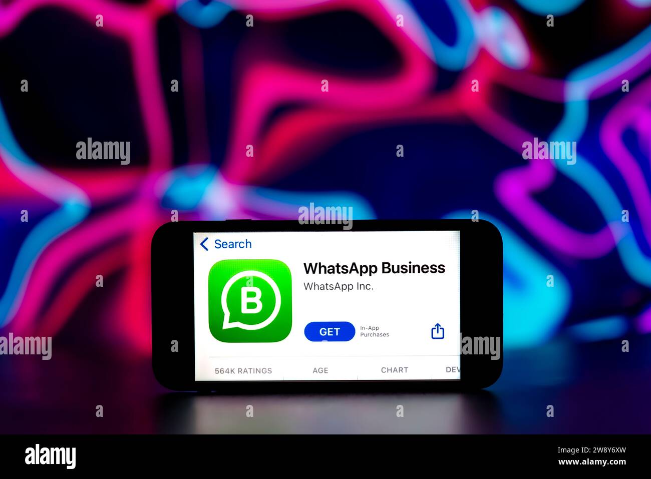 India. 22nd Dec, 2023. In this photo illustration, the whatsApp business logo is seen displayed on a mobile phone screen. (Photo by Idrees Abbas/SOPA Images/Sipa USA) *** Strictly for editorial news purposes only *** Credit: Sipa USA/Alamy Live News Stock Photo