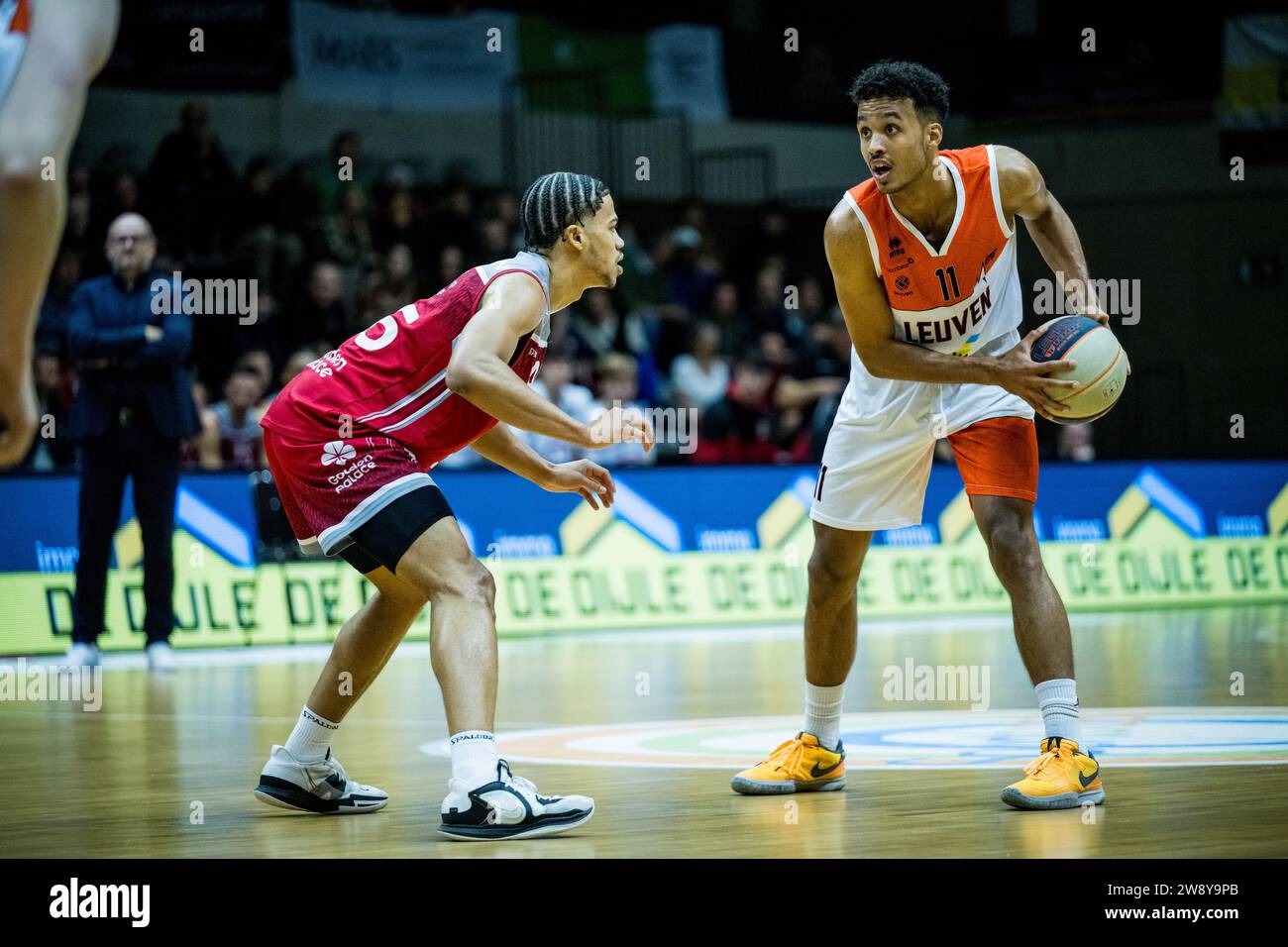 Hasselt, Belgium. 22nd Dec, 2023. Leuven's Roel Bucumi pictured in