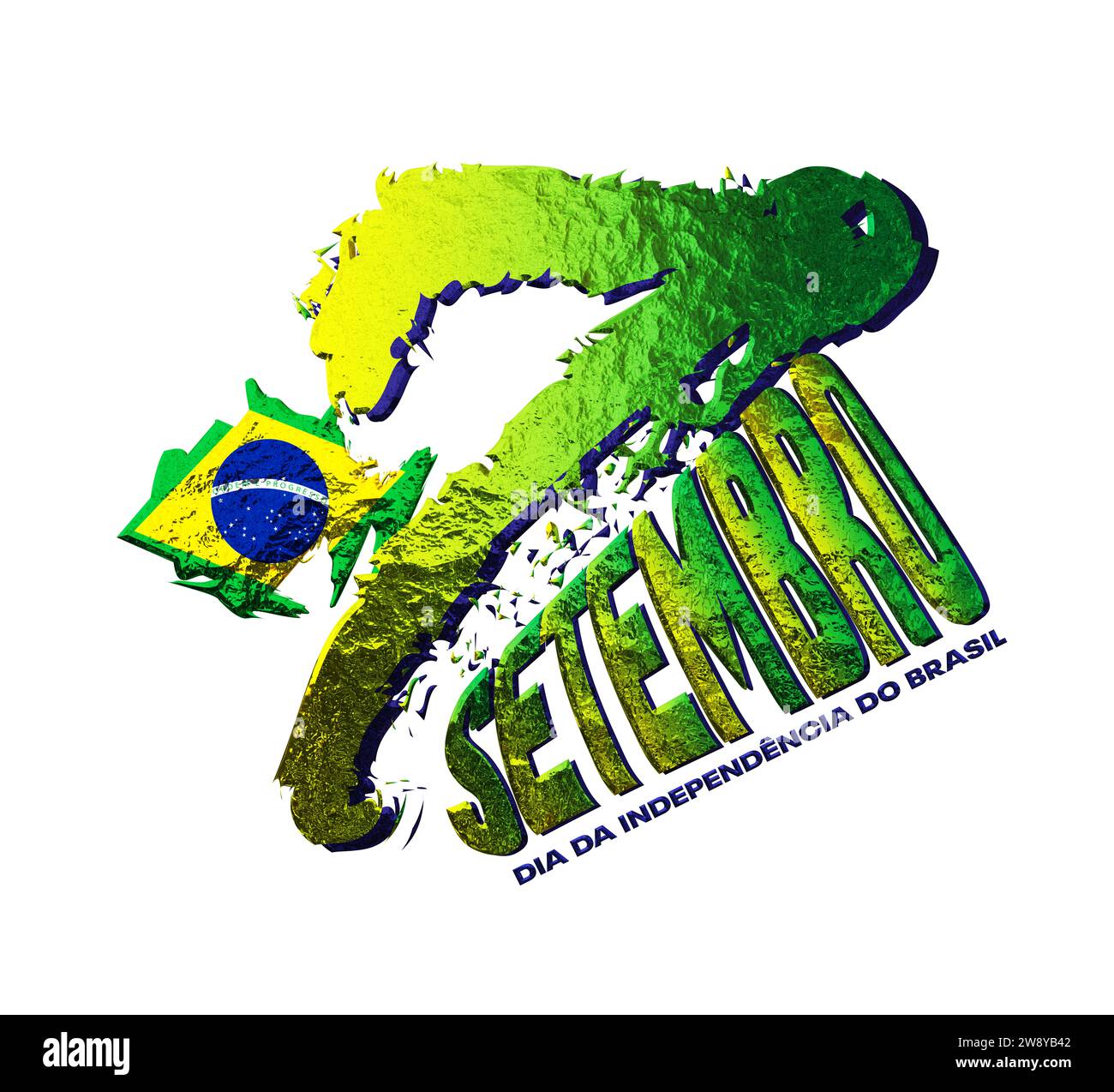 brazil independence day illustration Stock Photo