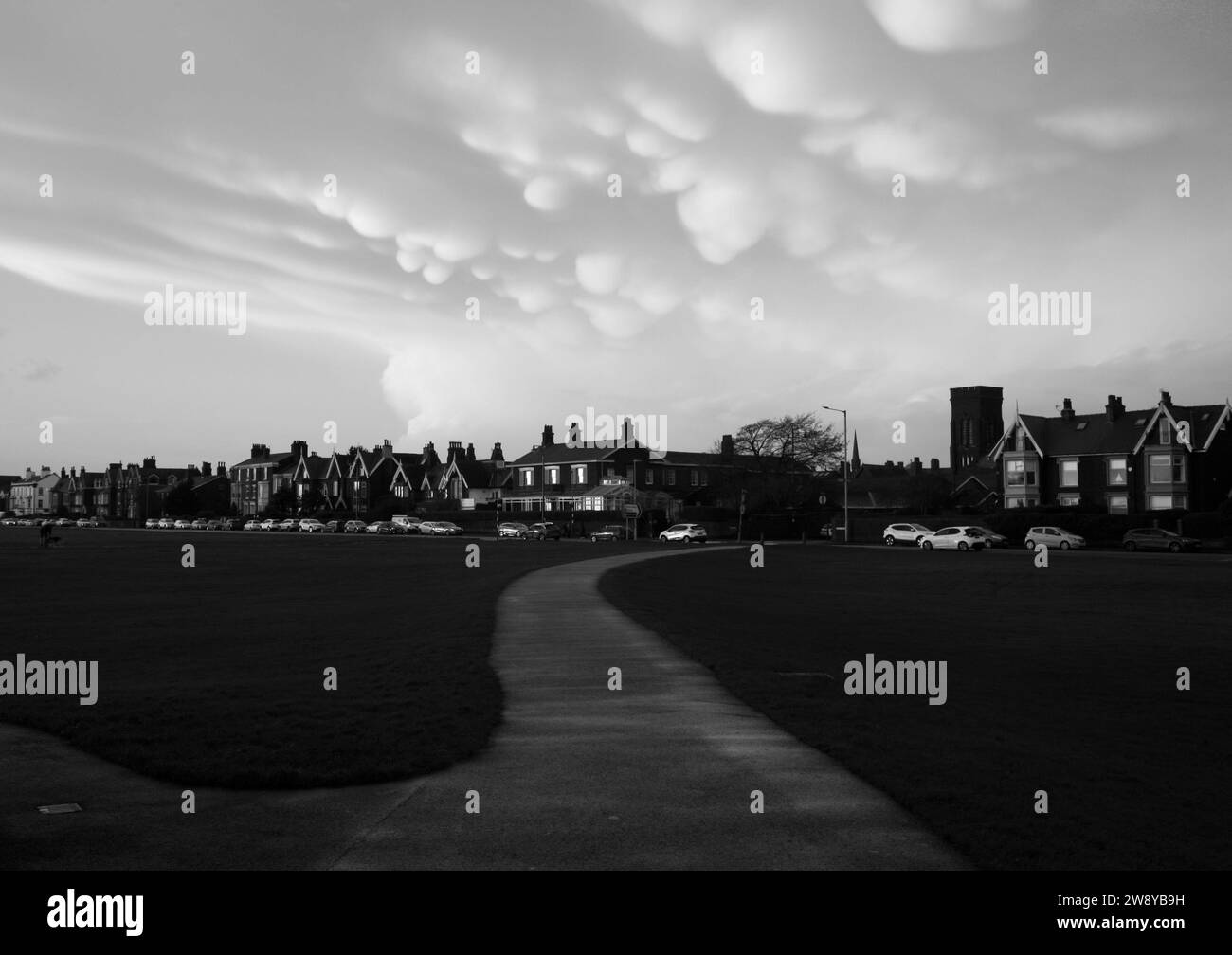 Unusual cloud formations over the seaside resort of Lytham St Annes