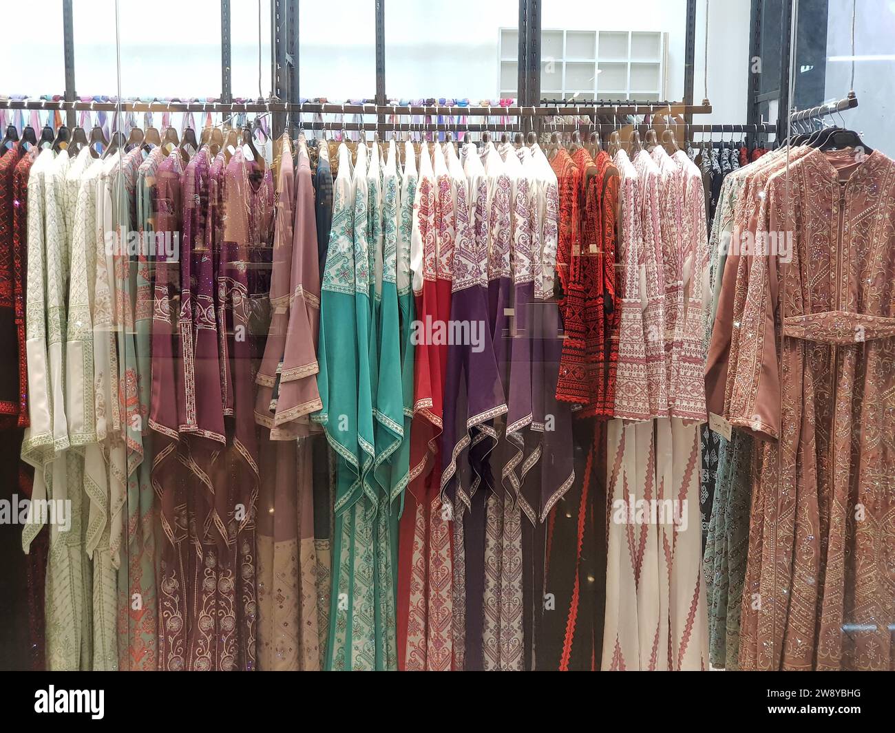Clothing on hanger at the modern shop boutique Stock Photo Alamy