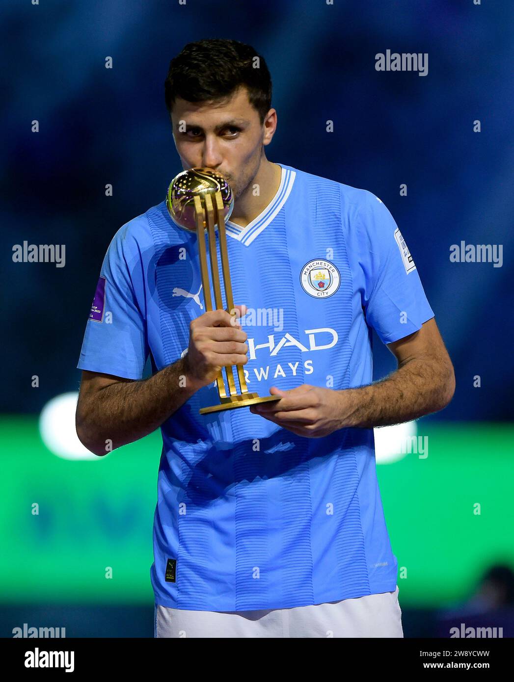 Manchester City's Rodri after winning the FIFA Club World Cup 2023 final at the King Abdullah Sports City Stadium, Jeddah, Saudi Arabia. Picture date: Friday December 22, 2023. Stock Photo