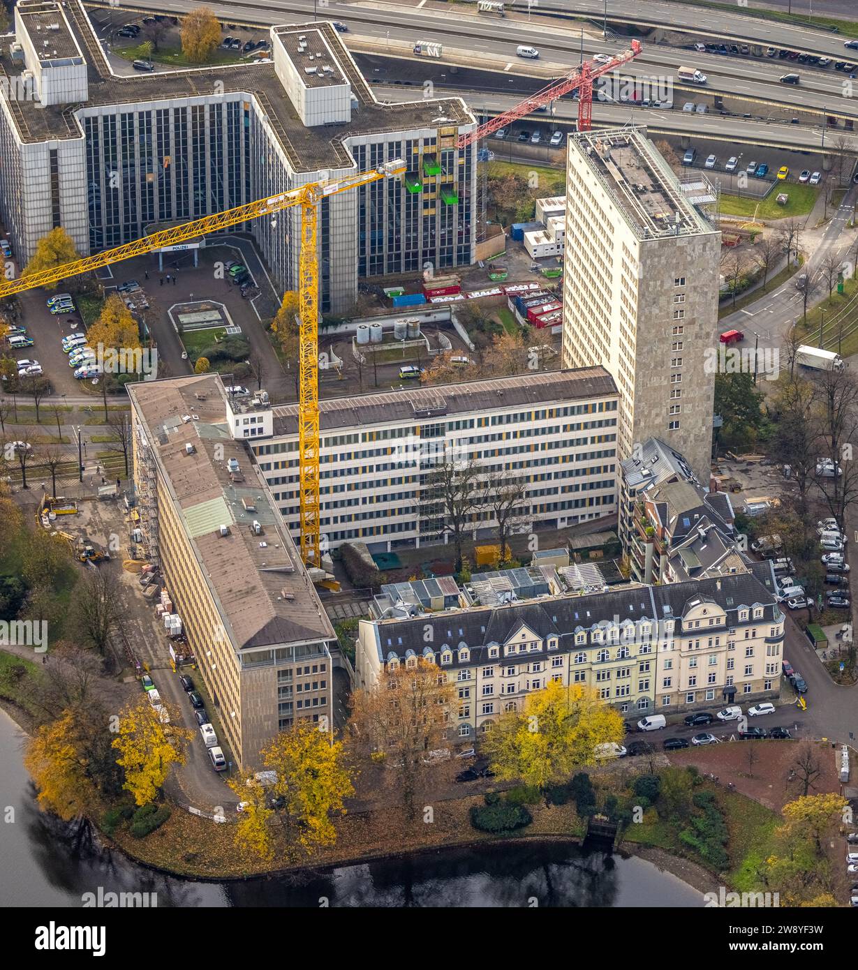 Aerial view, The former Ministry of Family Affairs building on