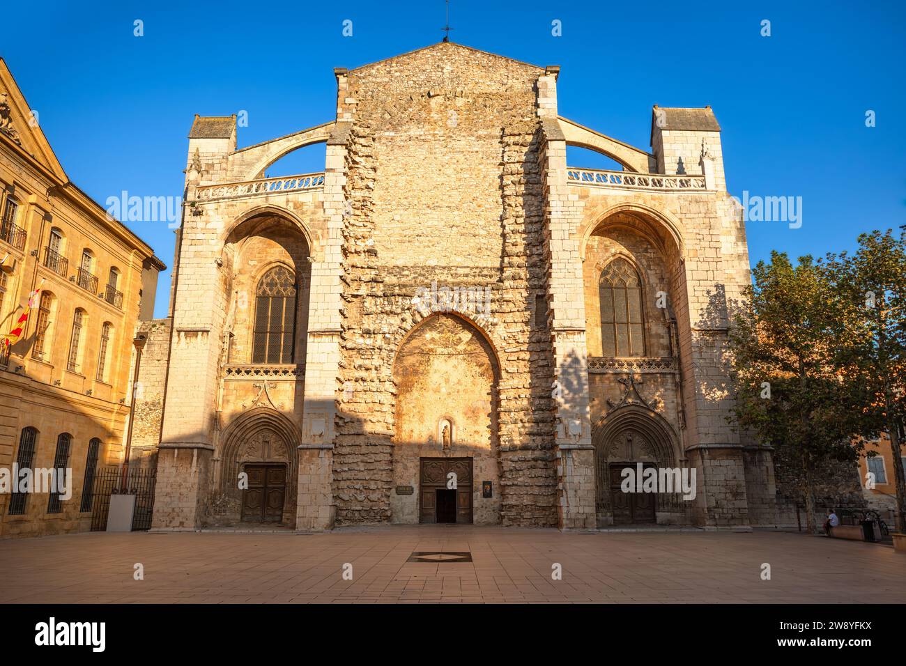 Saint Maximin, France - October 1, 2023: Historical basilica of the Saint Mary Magdalene Stock Photo