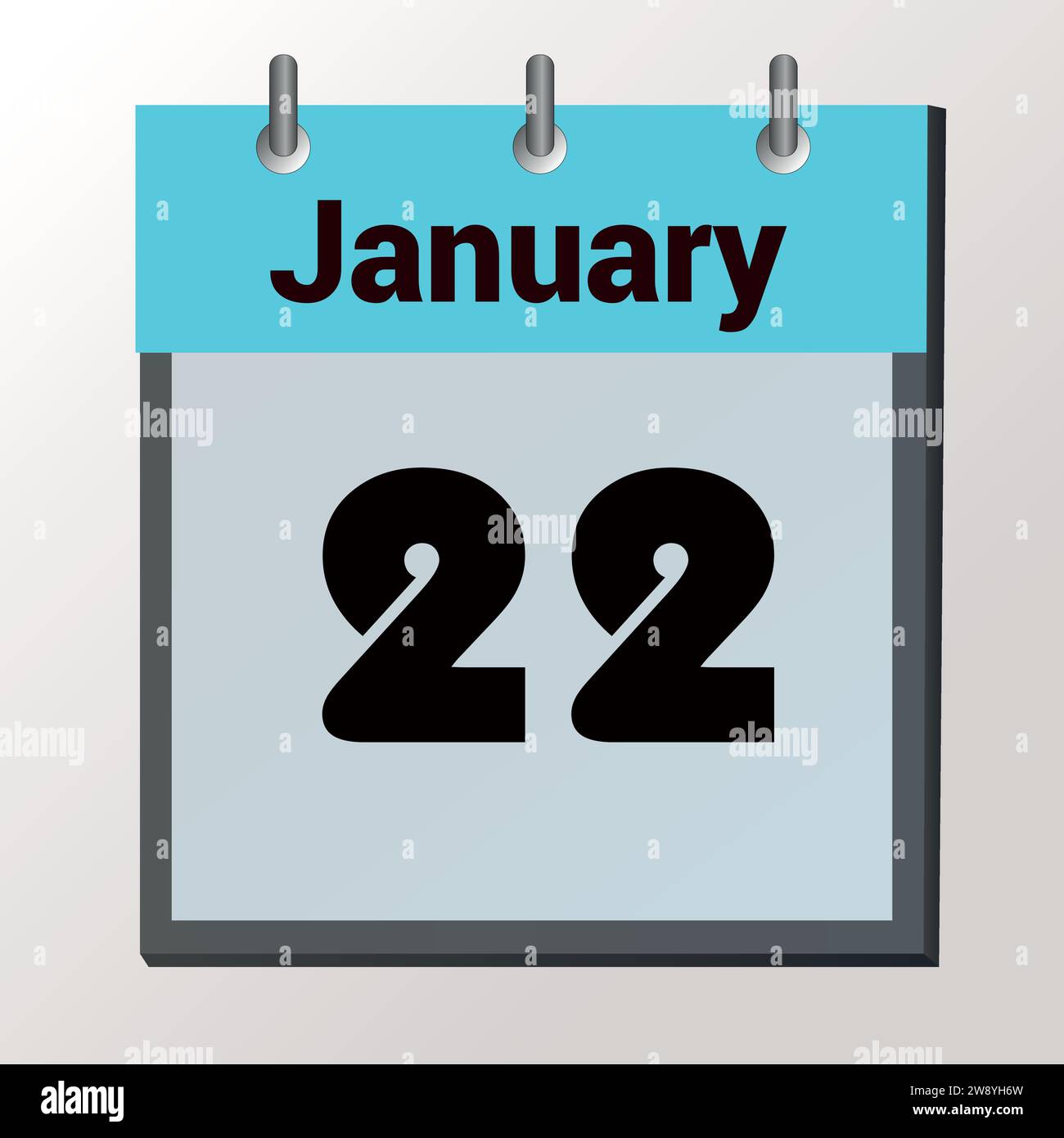 day on the calendar, vector image format, January 22 Stock Vector Image ...