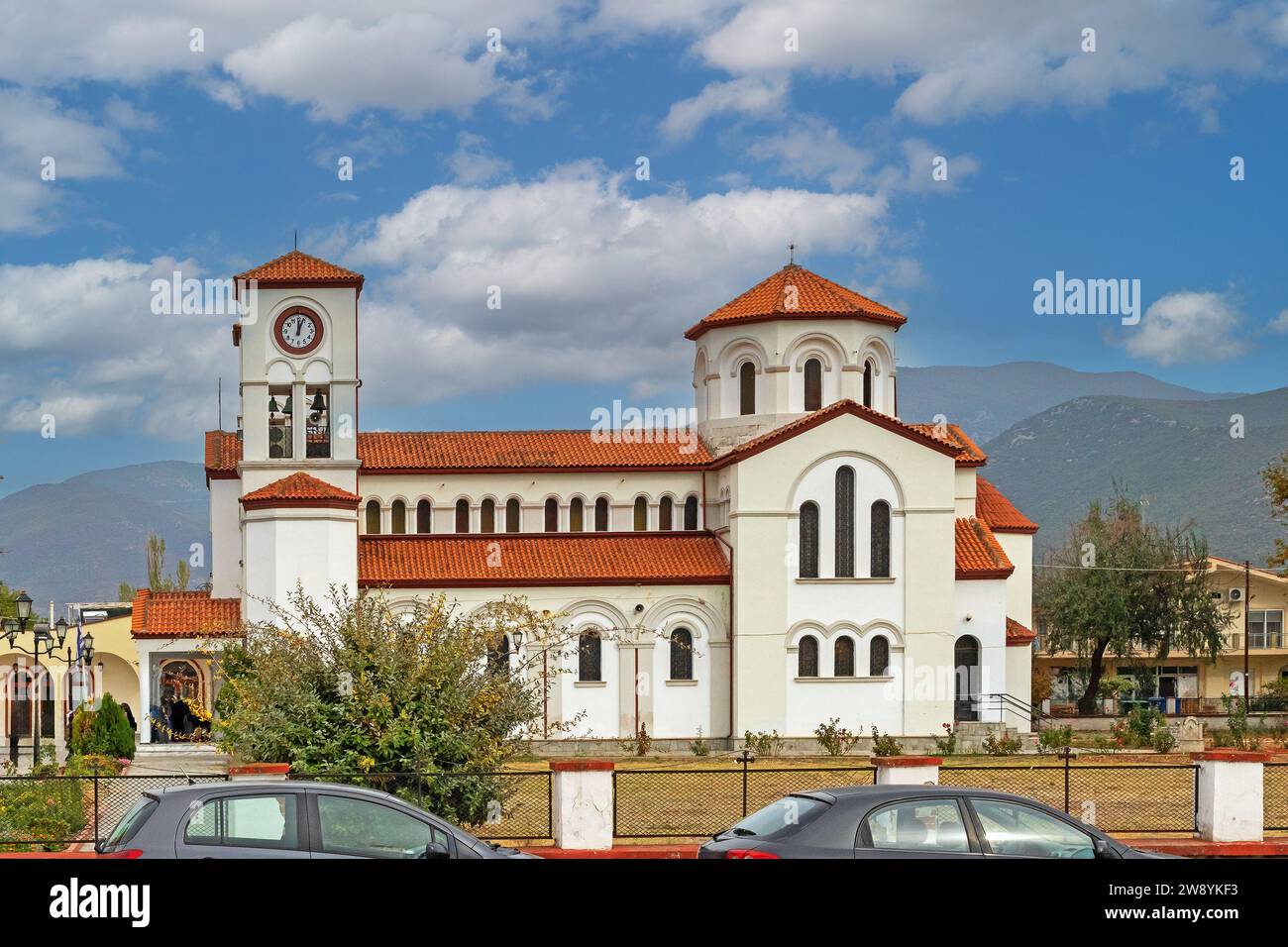 Holy Church of Saint Gregory the Theologian of Nea Karvali Stock Photo
