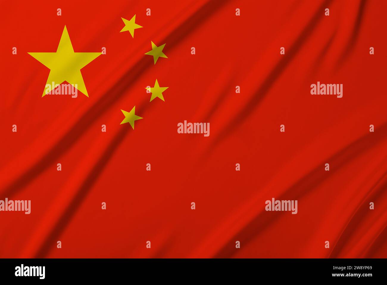 National flag of People's Republic of China Stock Photo