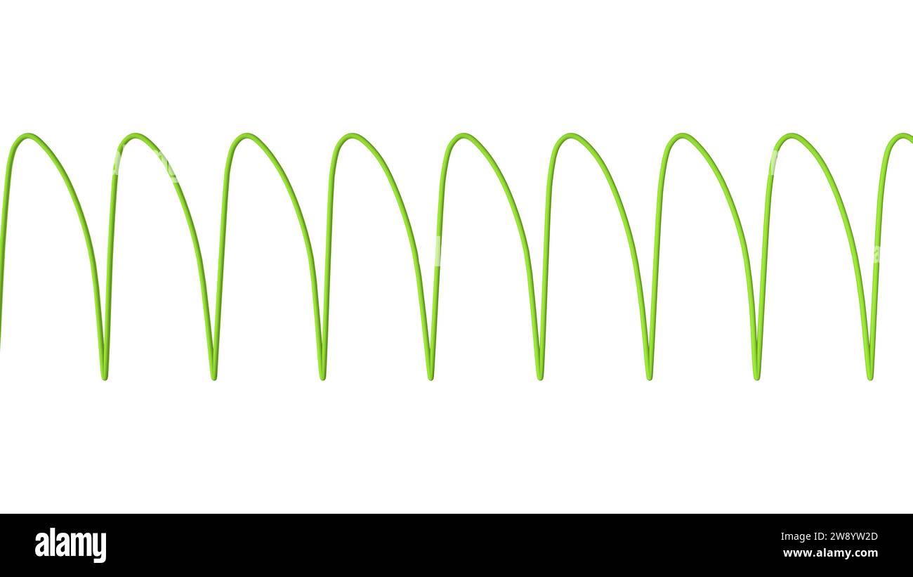 Ventricular tachycardia heartbeat rhythm, illustration Stock Photo